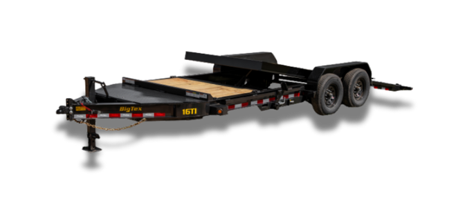 Big Tex 16TI 83" x 22 (16 + 6) Heavy Duty I-Beam Tilt Bed Trailer Image 0