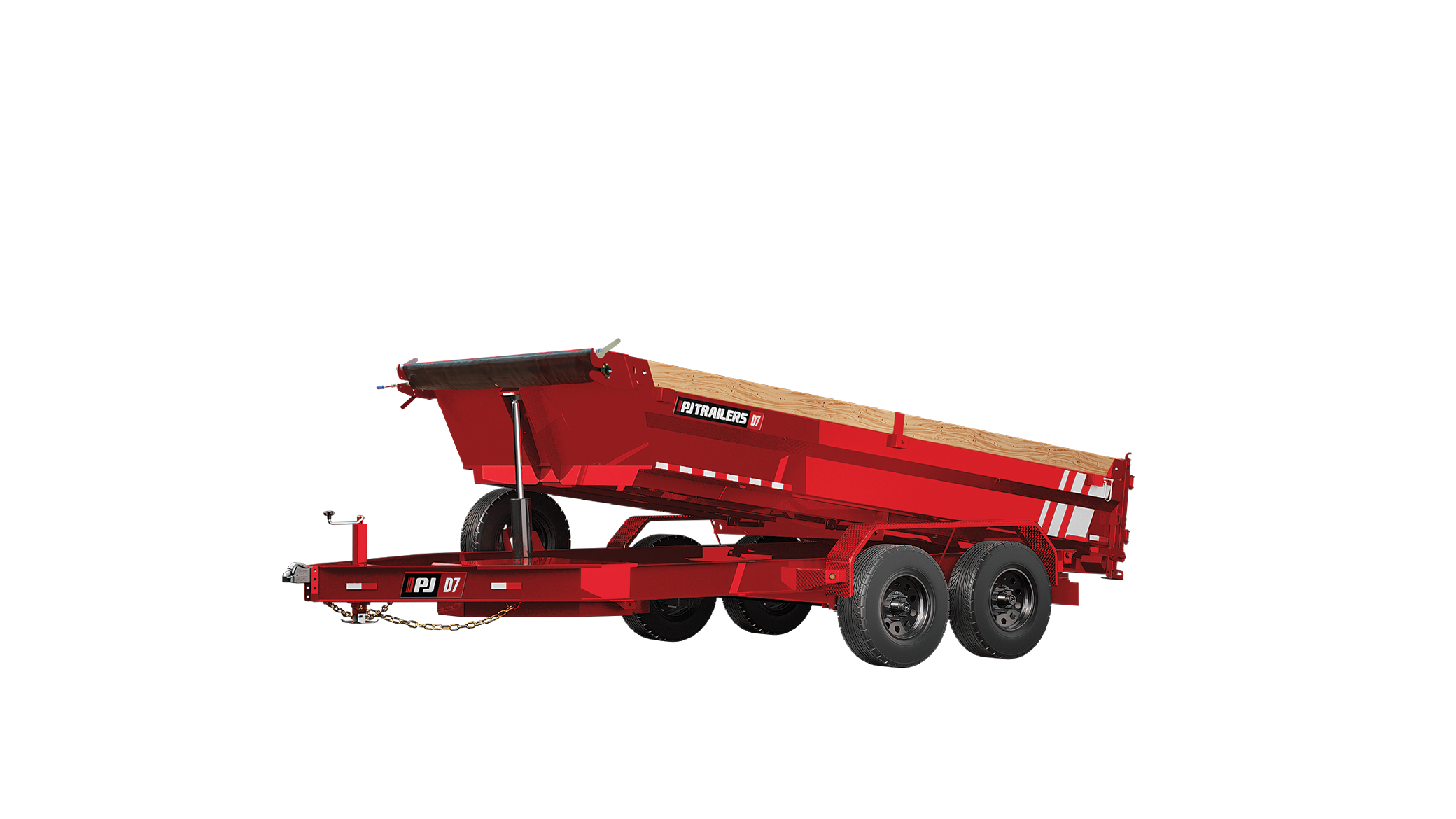 PJ TRAILERS D7J1 PJ 83X14 DUMP EB2 SM 7KJ TK SI 2WG RSJ BLK 4 FT SIDES Image 1