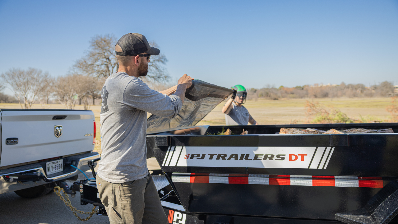 PJ TRAILERS DT1- PJ 7X14 ELEDUMP,EB2,SM,TK,SIR, 2SIDE,2WG,BK Image 1