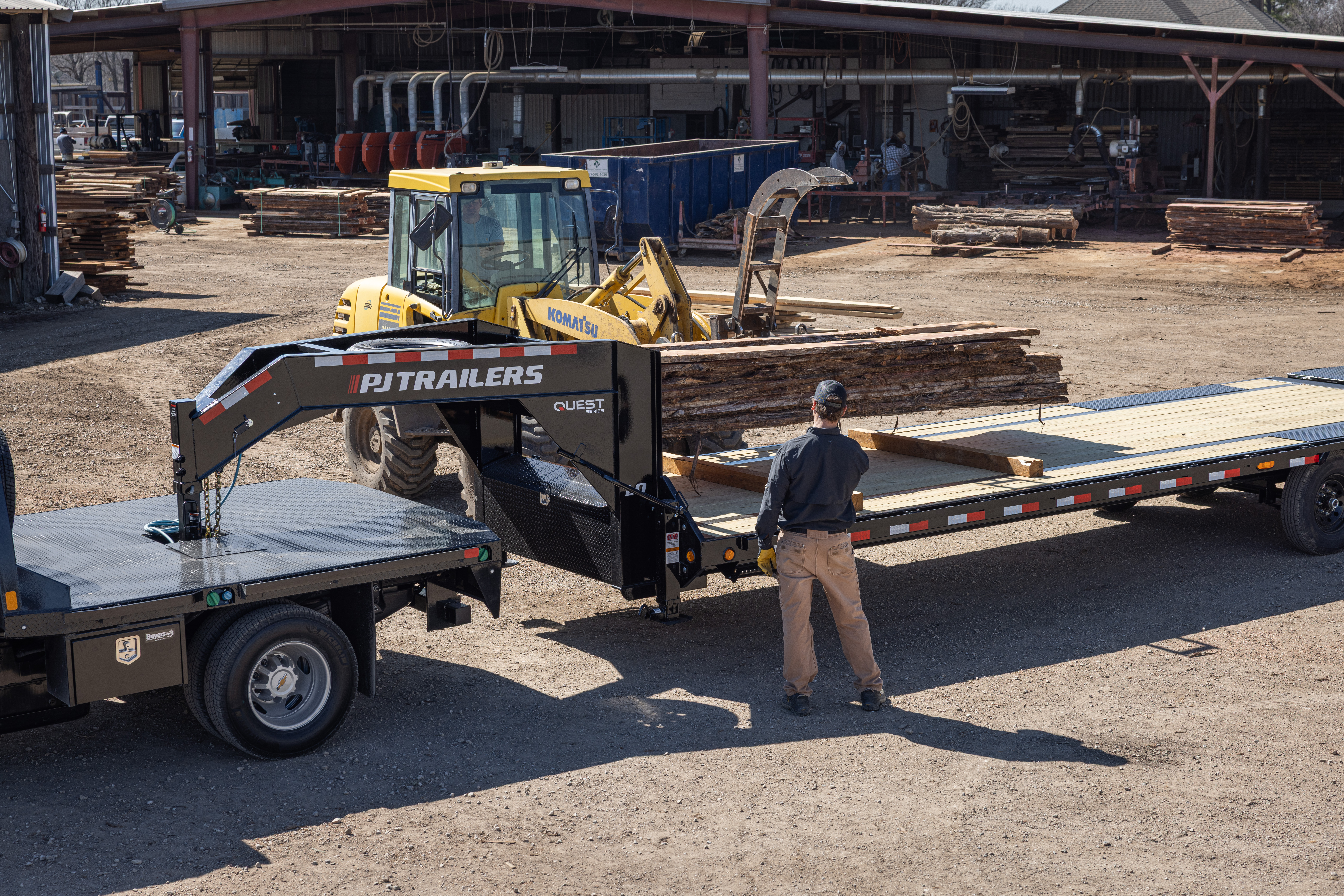 PJ TRAILERS LQS3 PJ 32FT GN EB2  14k ST DECK SI TOOLBOX Image 3