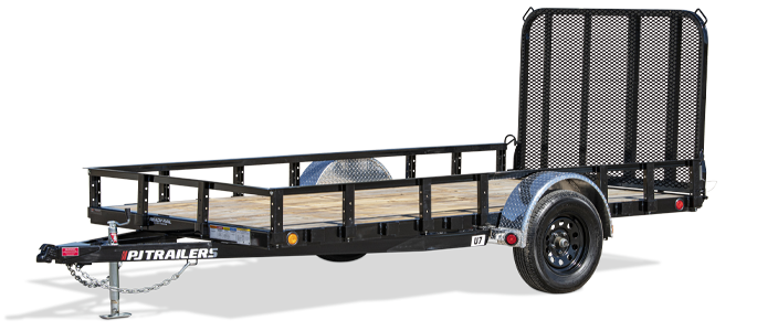 PJ TRAILERS U721 PJ 77X12 SA UTILITY STR DECK Image 0