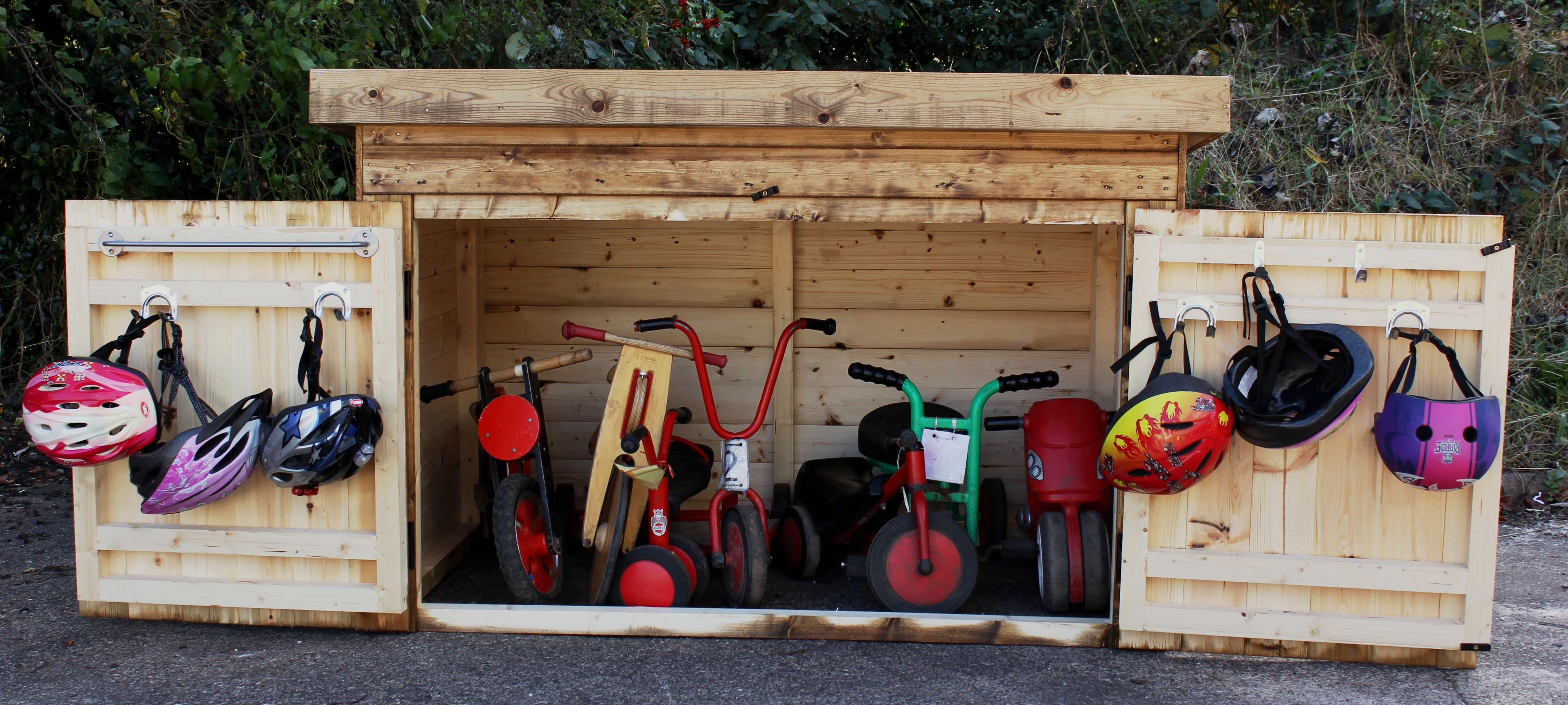 Wooden Outdoor Bike Storage Shed W160cm