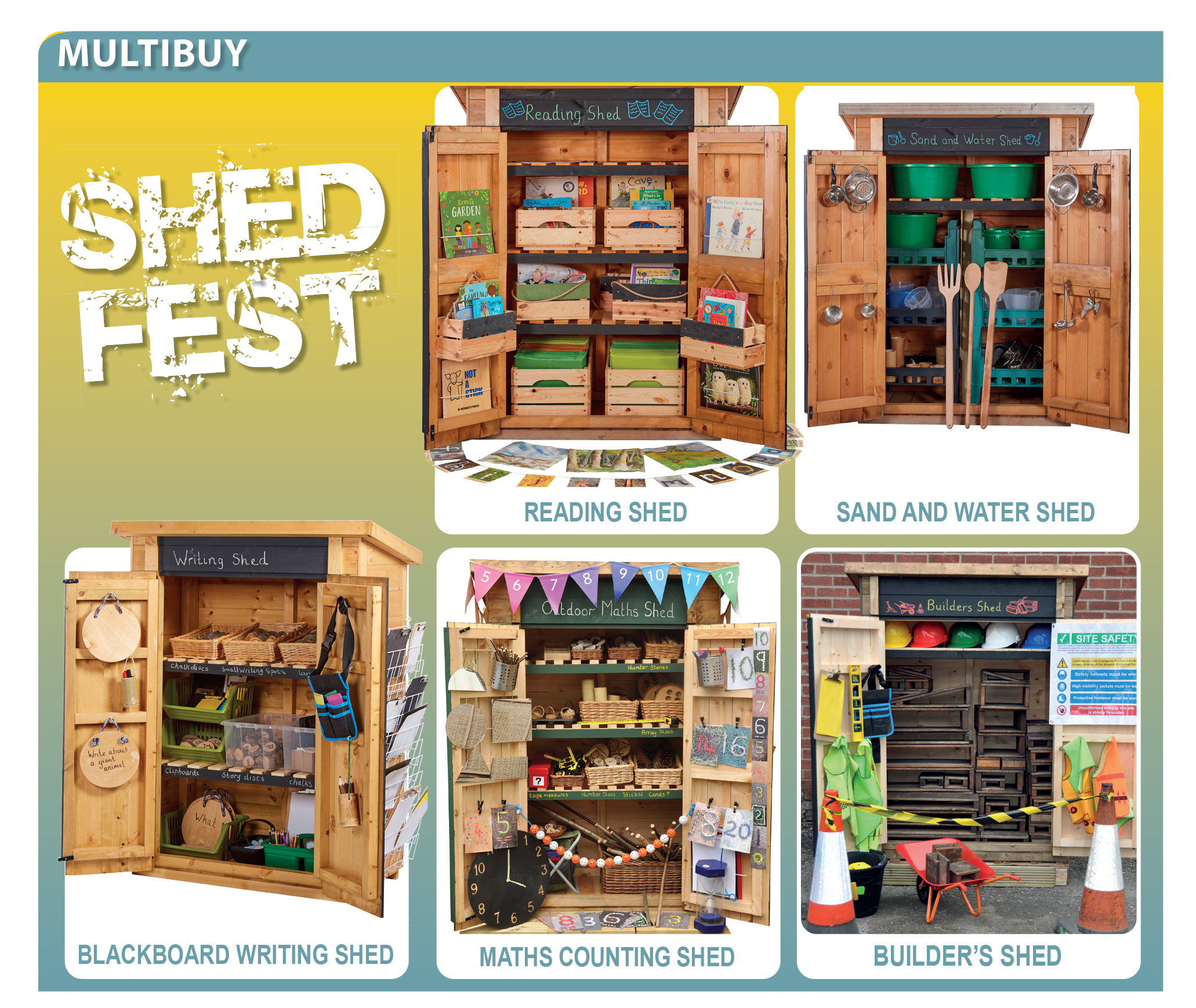 Shed Fest Set of 5 Curriculum/Loose Part Sheds