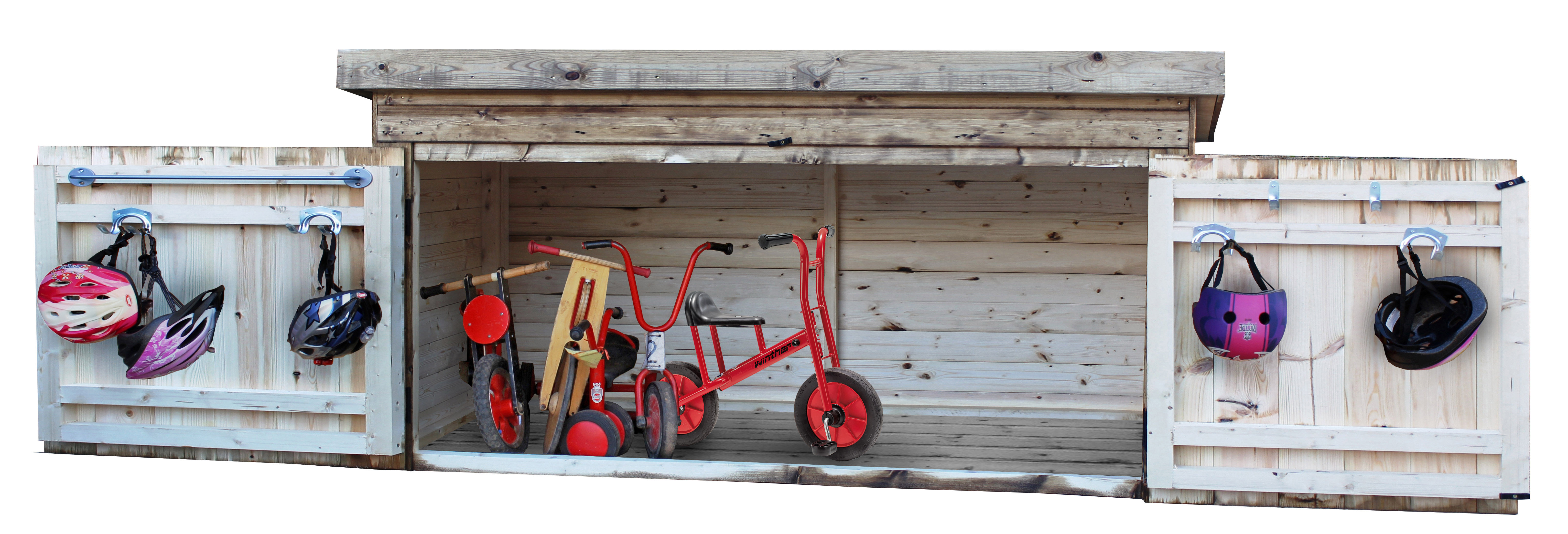 Wooden Outdoor Bike Storage Shed W195cm