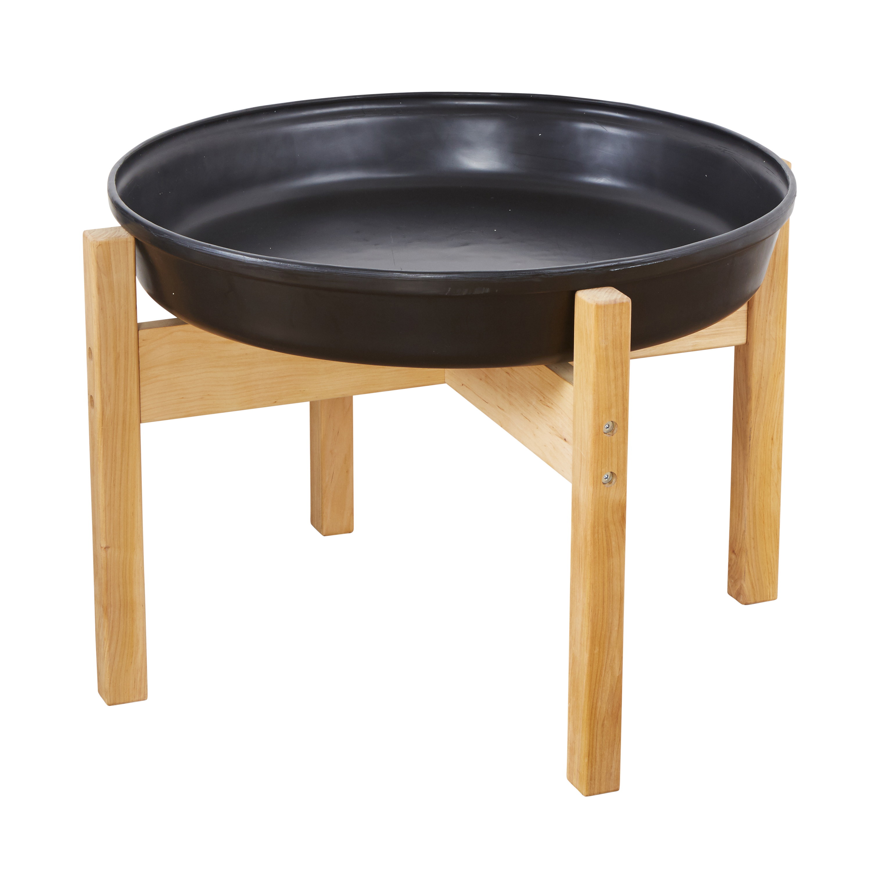 Deep Spot Tray Wooden Stand H50cm