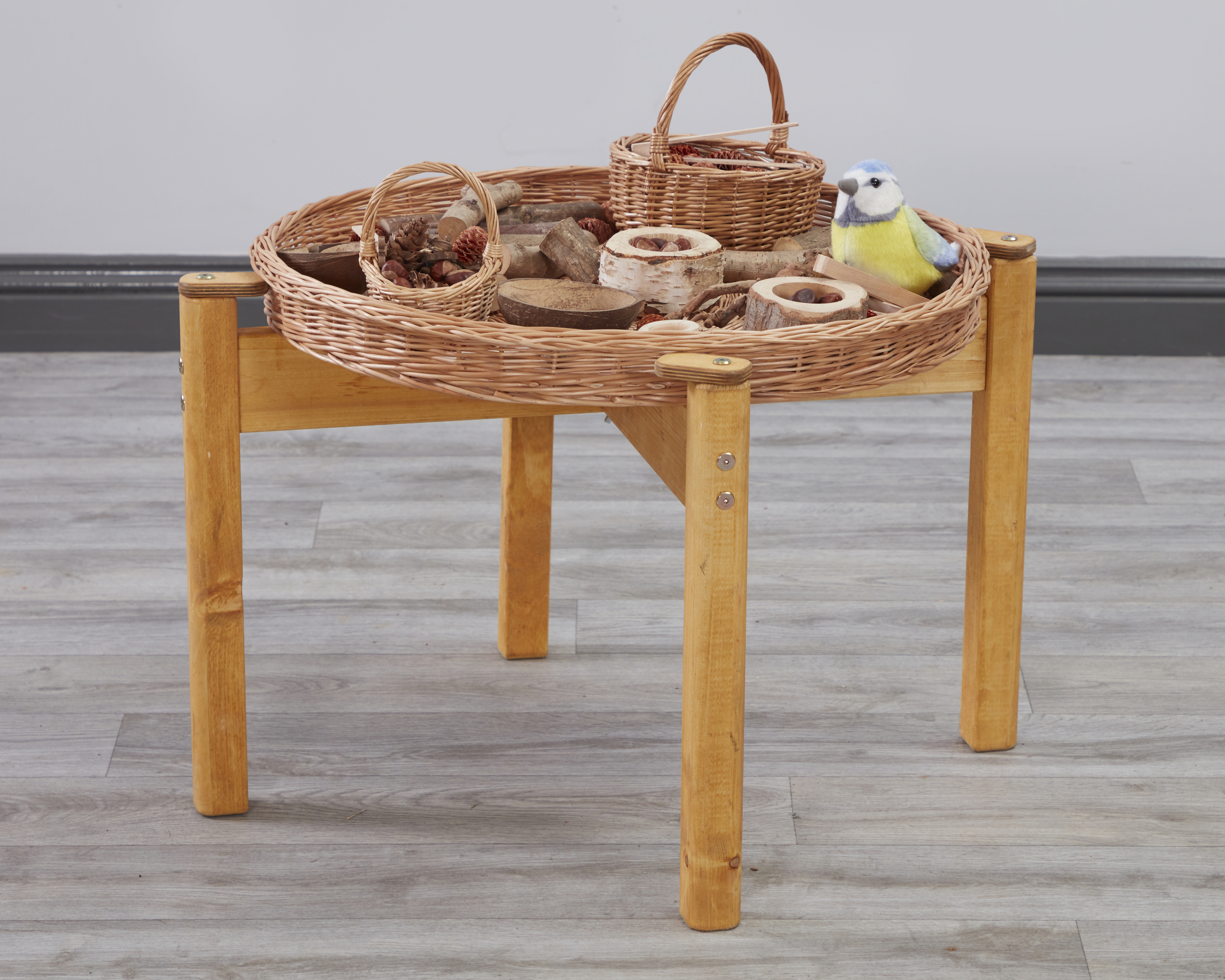 Wicker Tray Stand