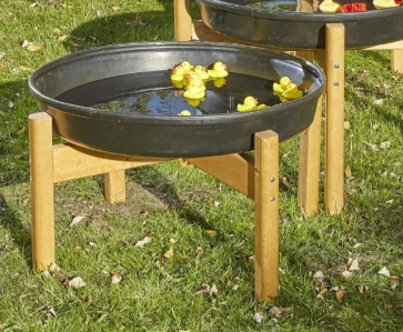 Black Deep Spot Tray and Stand H40cm
