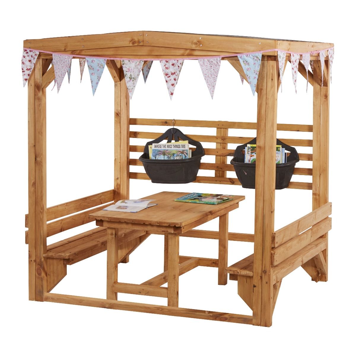 Open Outdoor Learning Shelter with Table and Benches - KS1