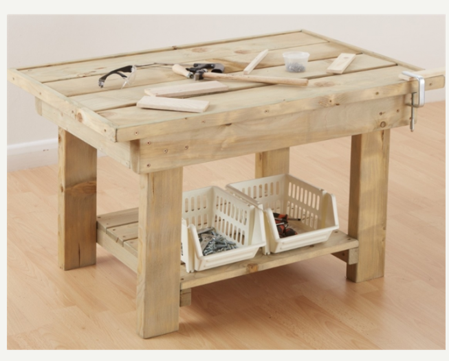 Chunky Children’s Woodwork Bench H65cm