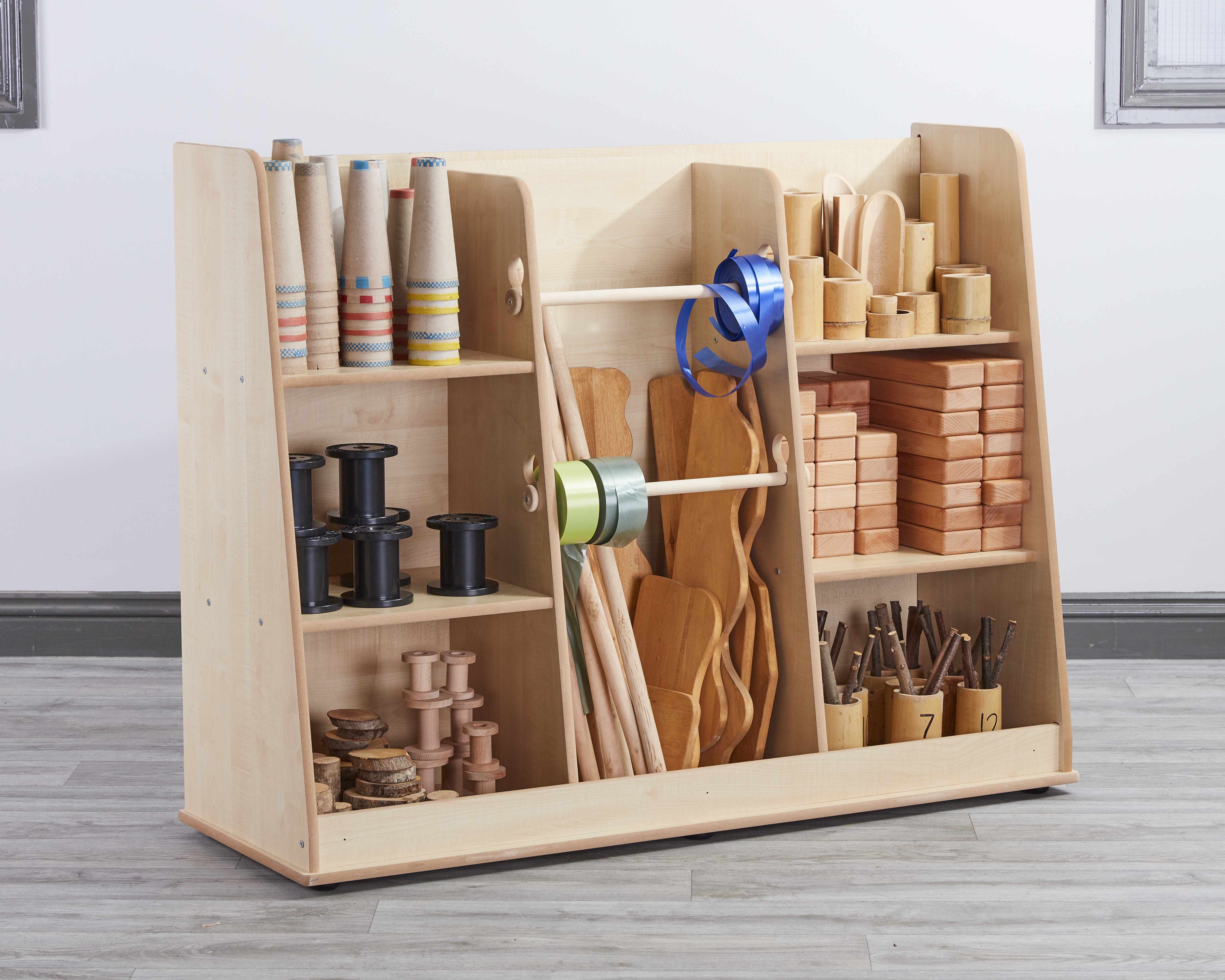 Maple Loose Parts Freestanding Shelf Unit