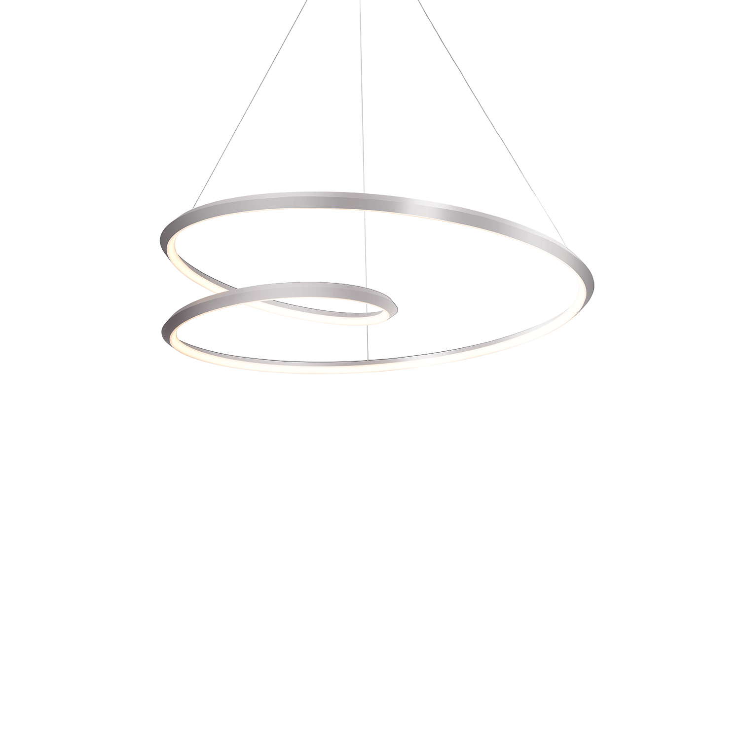 Ampersand 32-in Brushed Nickel LED Pendant