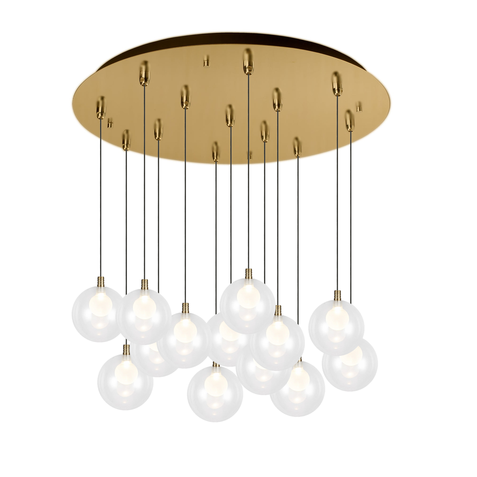 Bolla 25-in Brushed Gold 13-Light Multi Pendant