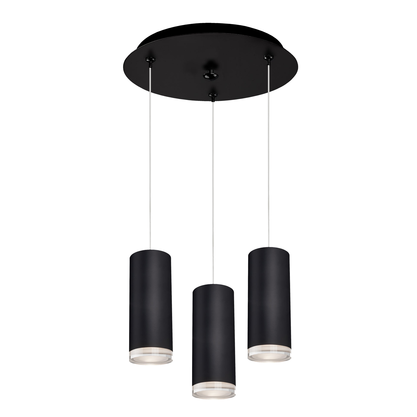 Cameo 11-in Black 3-Light Multi Pendant