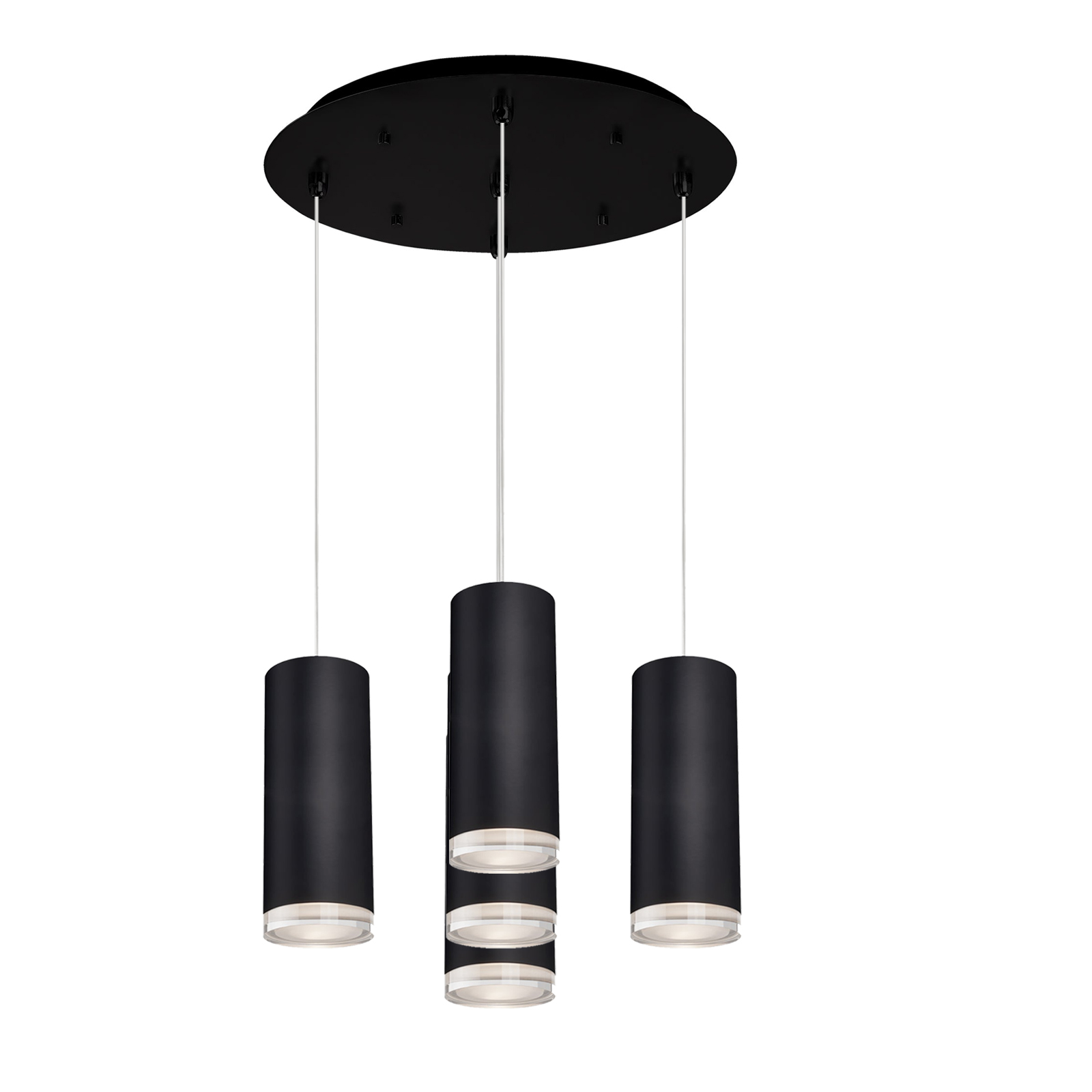 Cameo 14-in Black 5-Light Multi Pendant