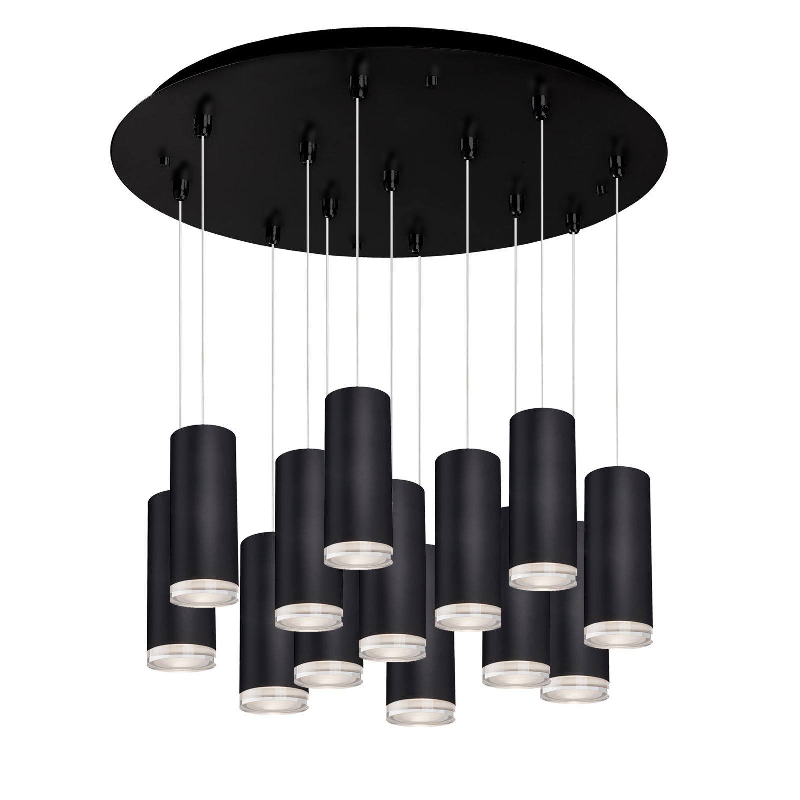 Cameo 24-in Black 13-Light Multi Pendant