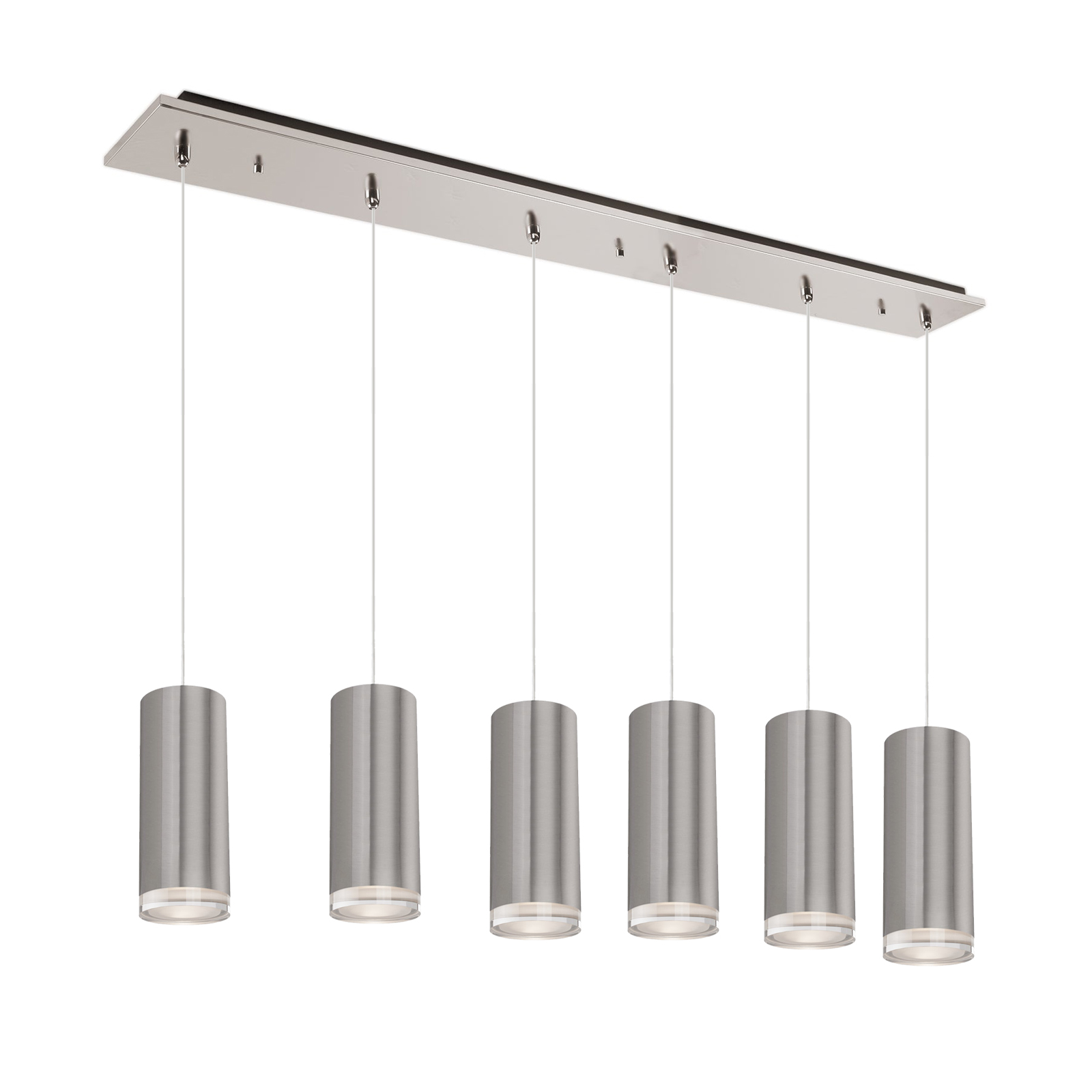 Cameo 42-in Brushed Nickel 6-Light Multi Pendant