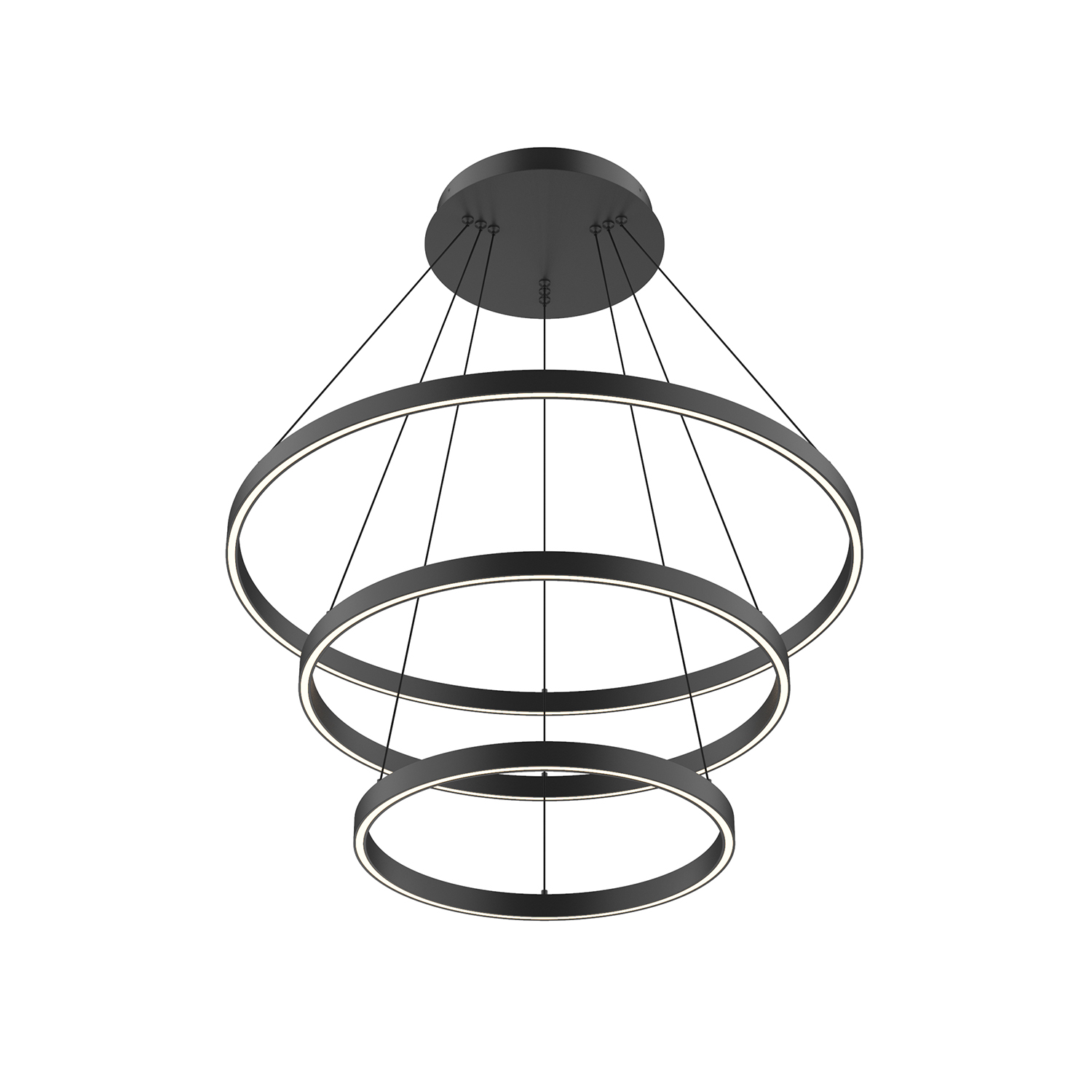 Cerchio 32-in Black LED Chandeliers