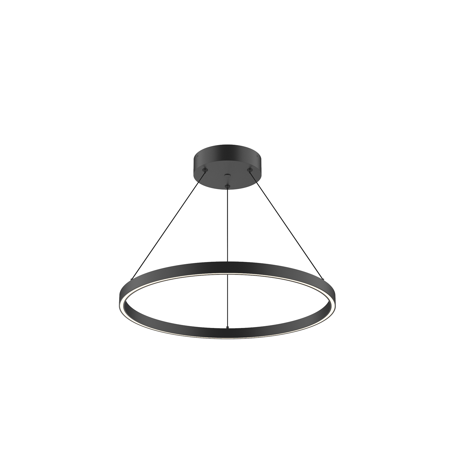 Cerchio 24-in Black LED Pendant