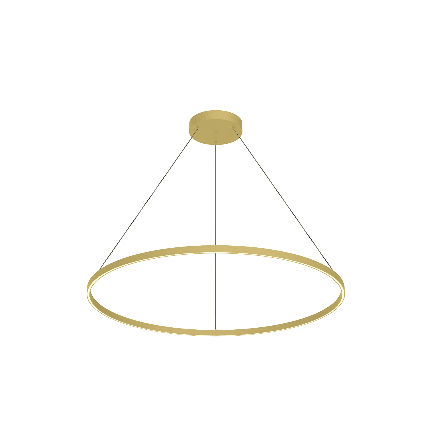 Cerchio 48-in Brushed Gold LED Pendant