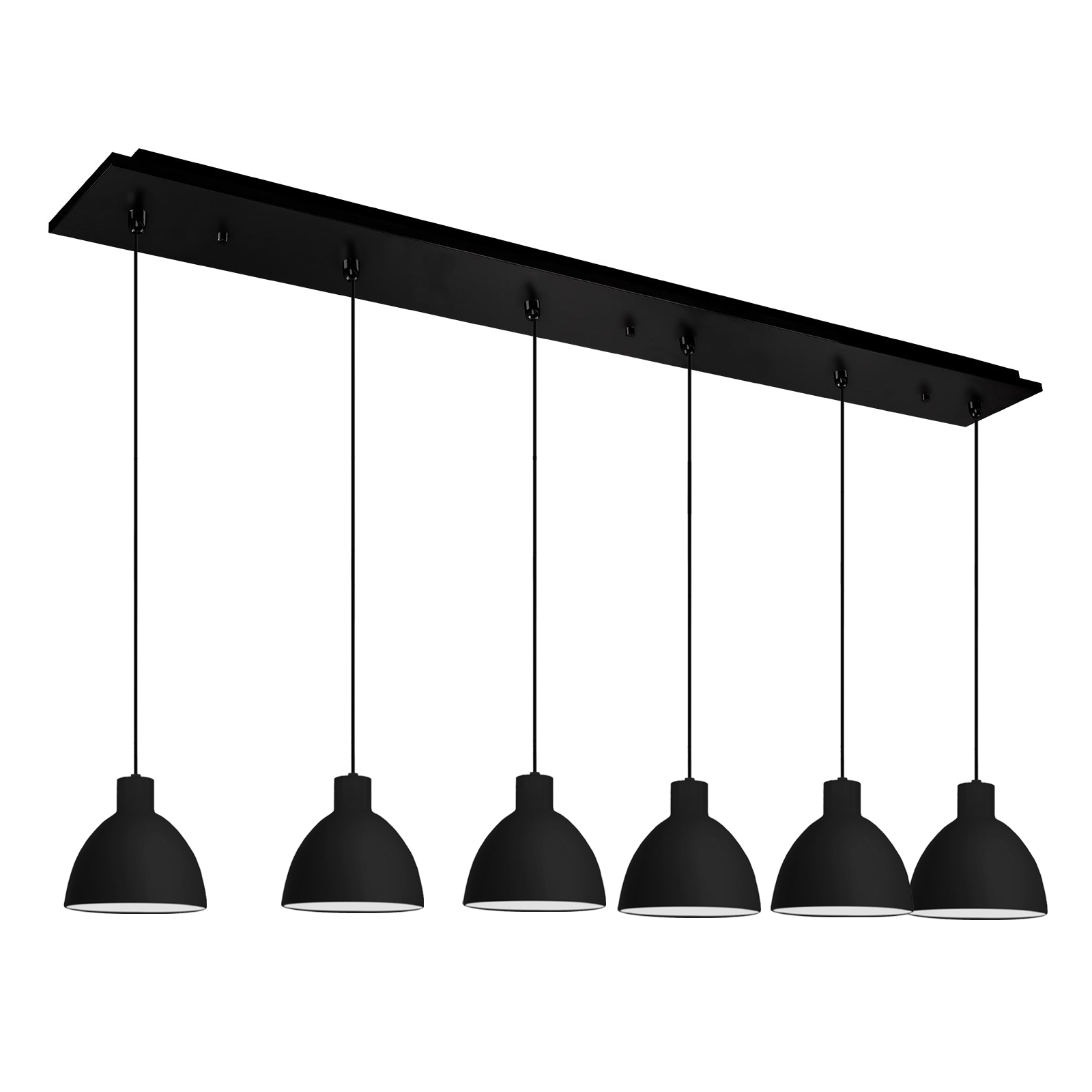 Chroma 42-in Black 6-Light Multi Pendant
