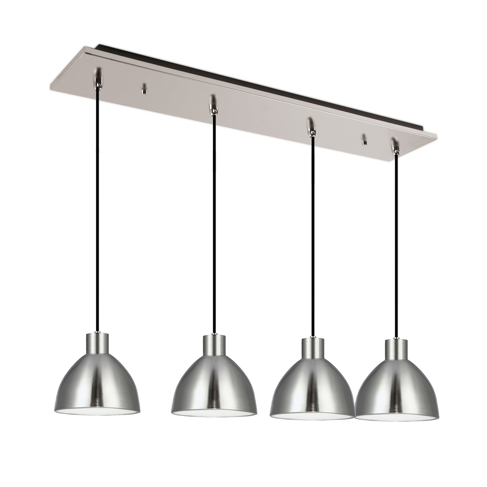 Chroma 28-in Brushed Nickel 4-Light Multi Pendant