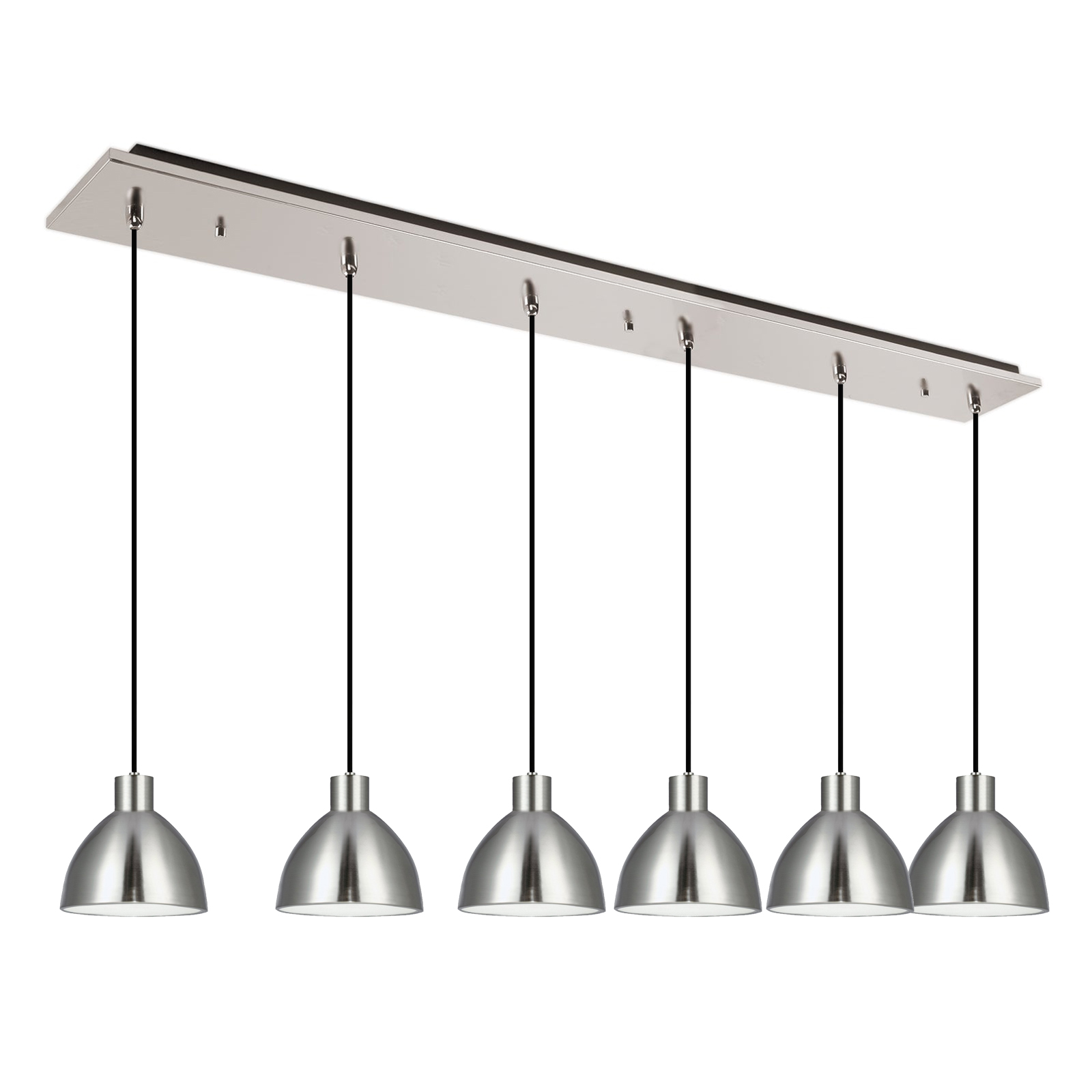 Chroma 42-in Brushed Nickel 6-Light Multi Pendant