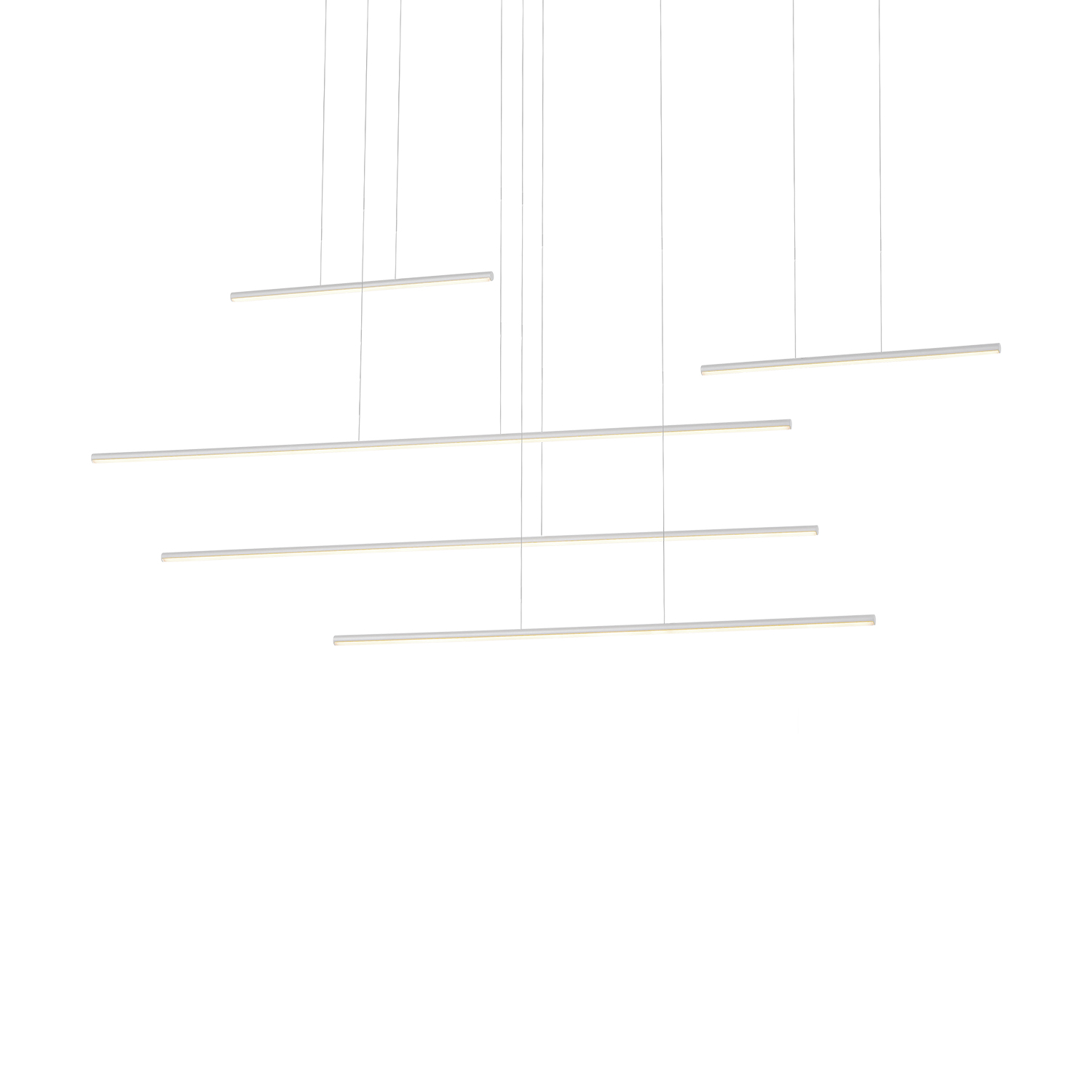 Chute Motion 60-in White LED Multi Pendant