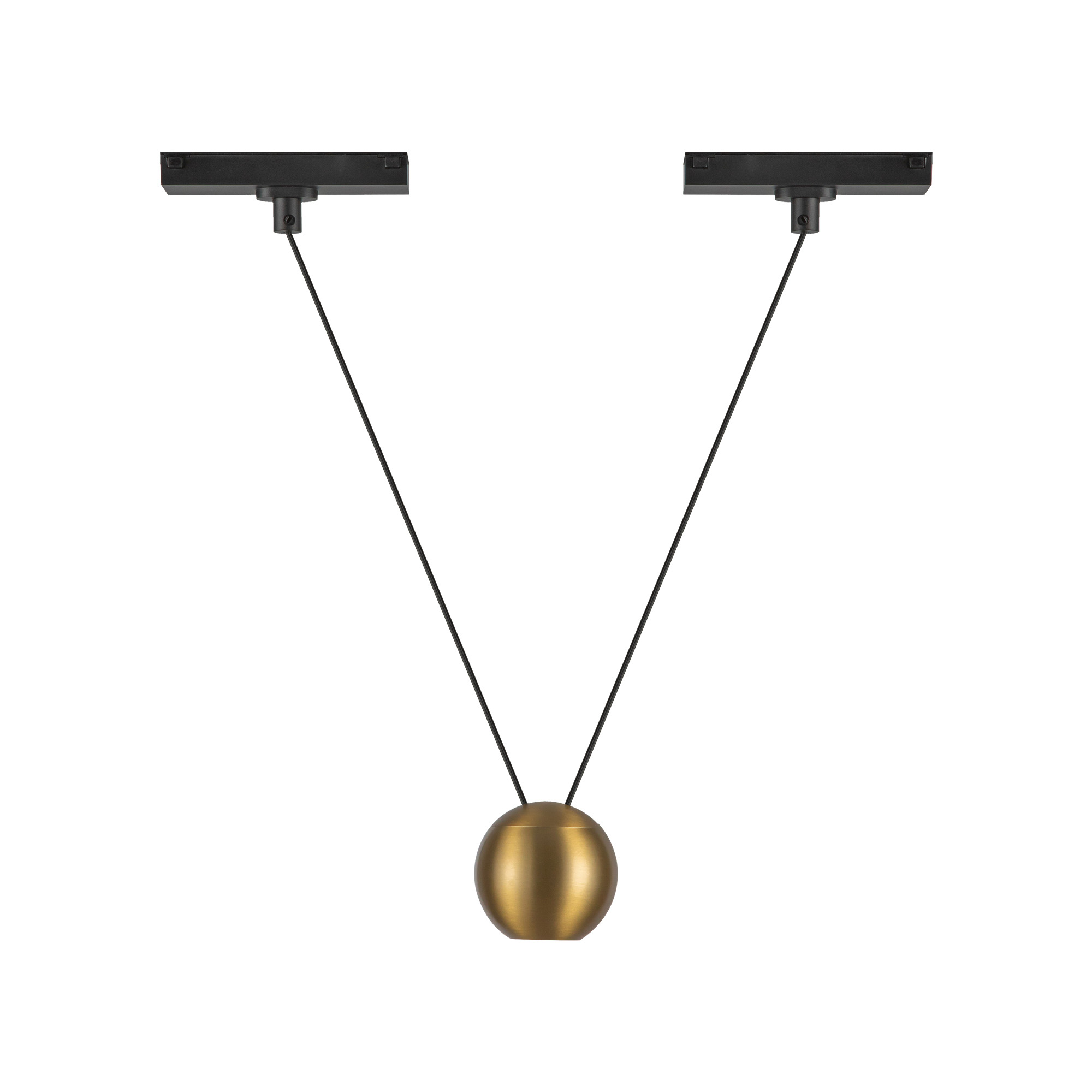 Faria Double 3-in Brushed Gold 4000K Trilo Track Pendant