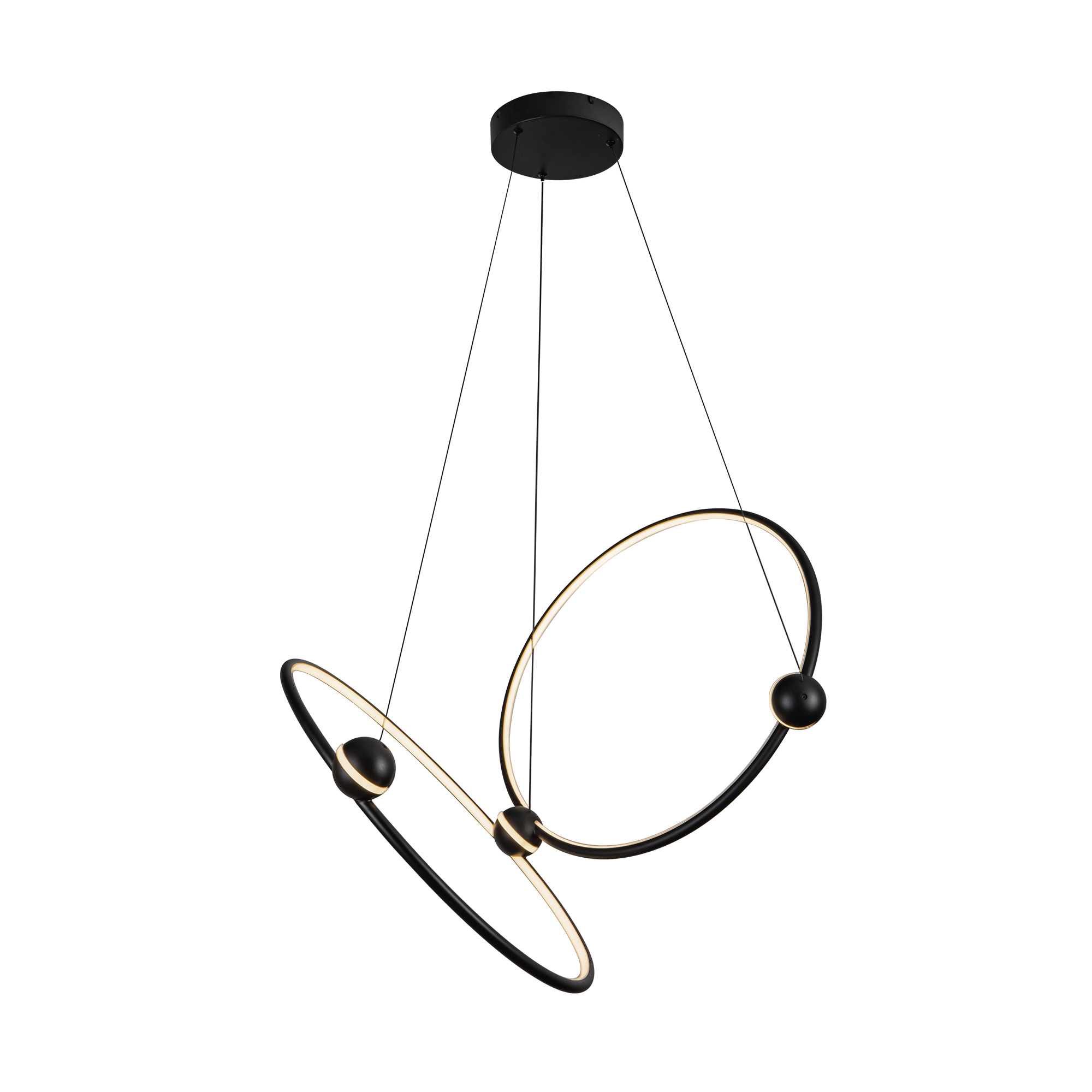 Isho 37-in Black LED Chandelier
