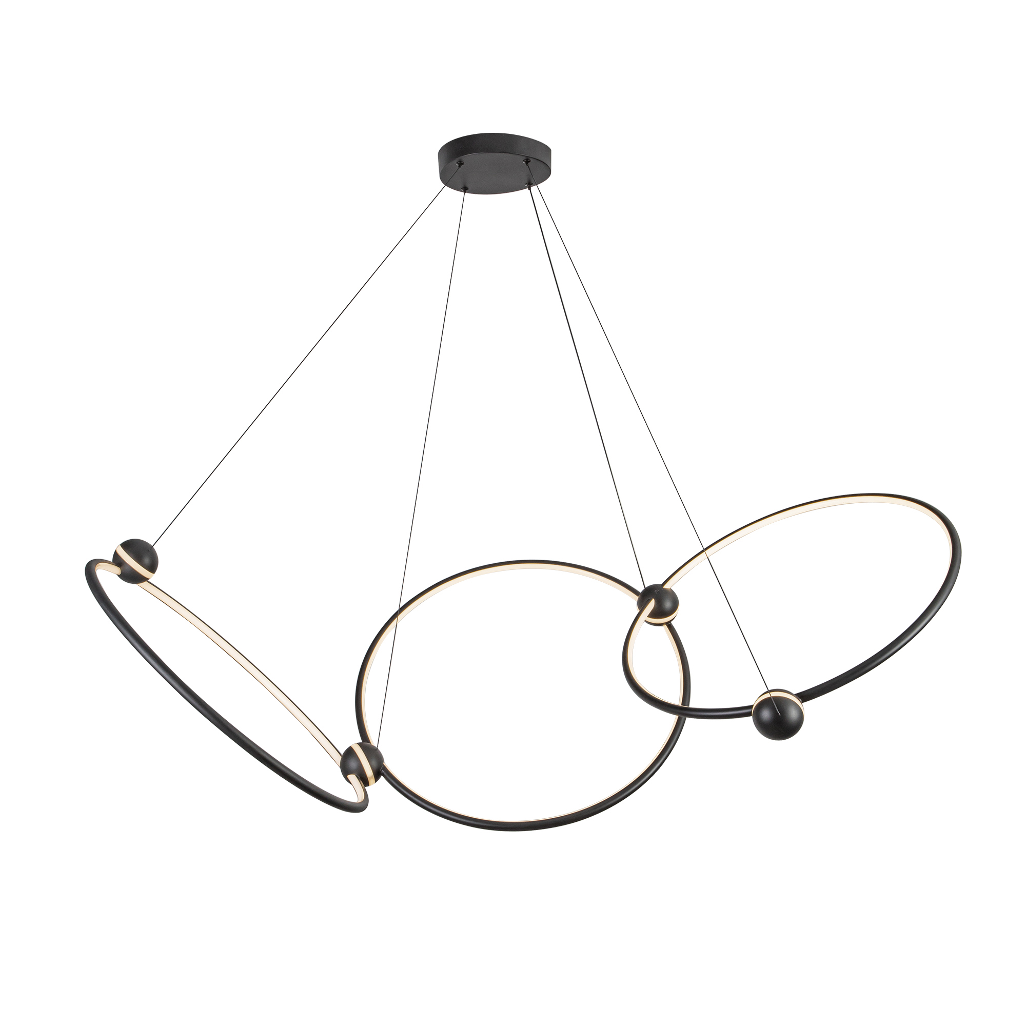 Isho 52-in Black LED Chandelier