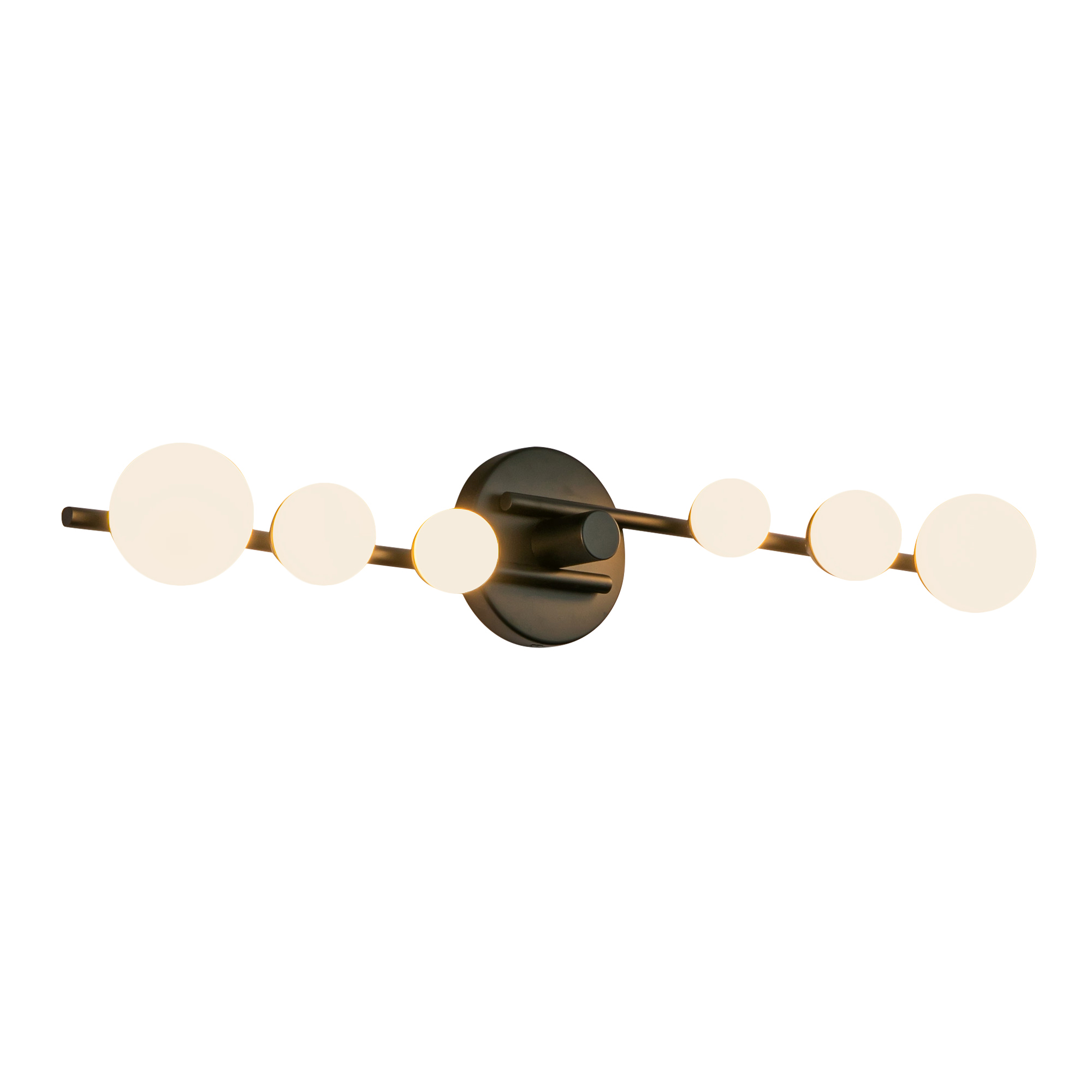 Cypress 29-in Black/Opal Glass LED Vanity