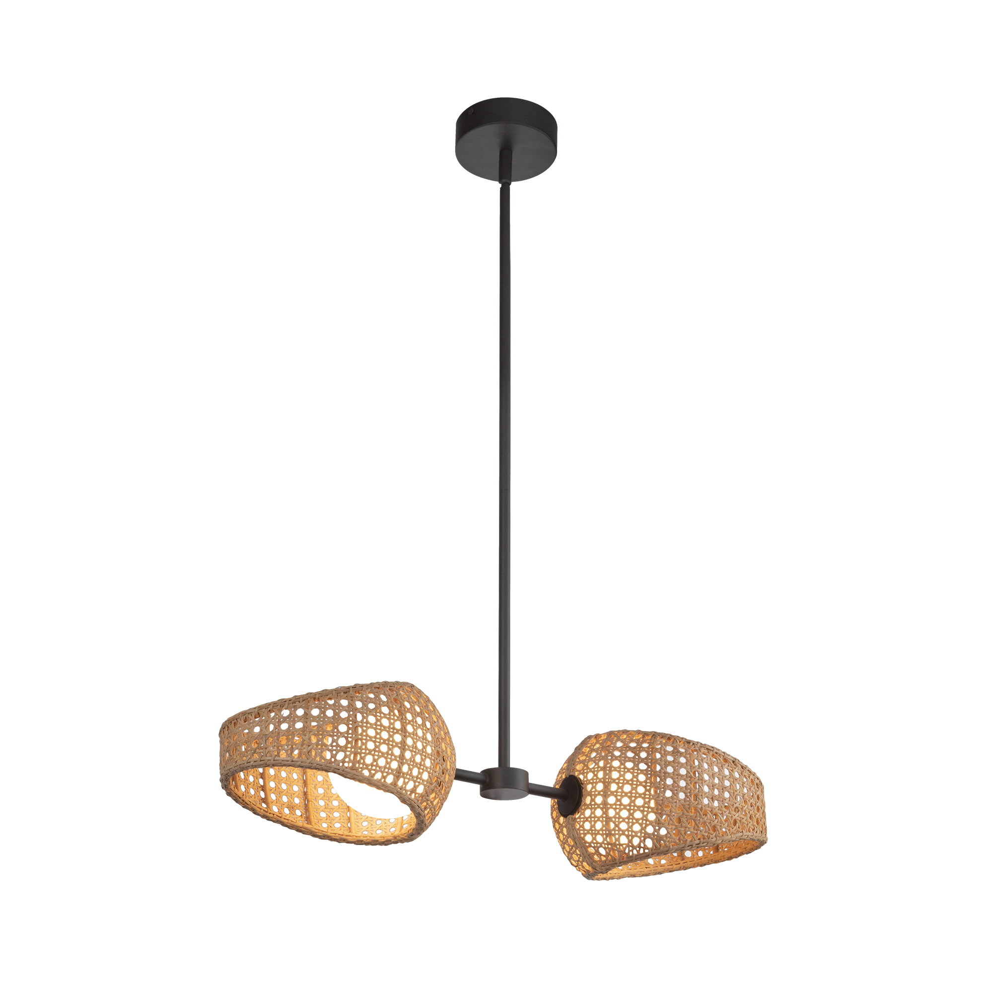 Lanai 25-in Black/Opal Glass LED Pendant