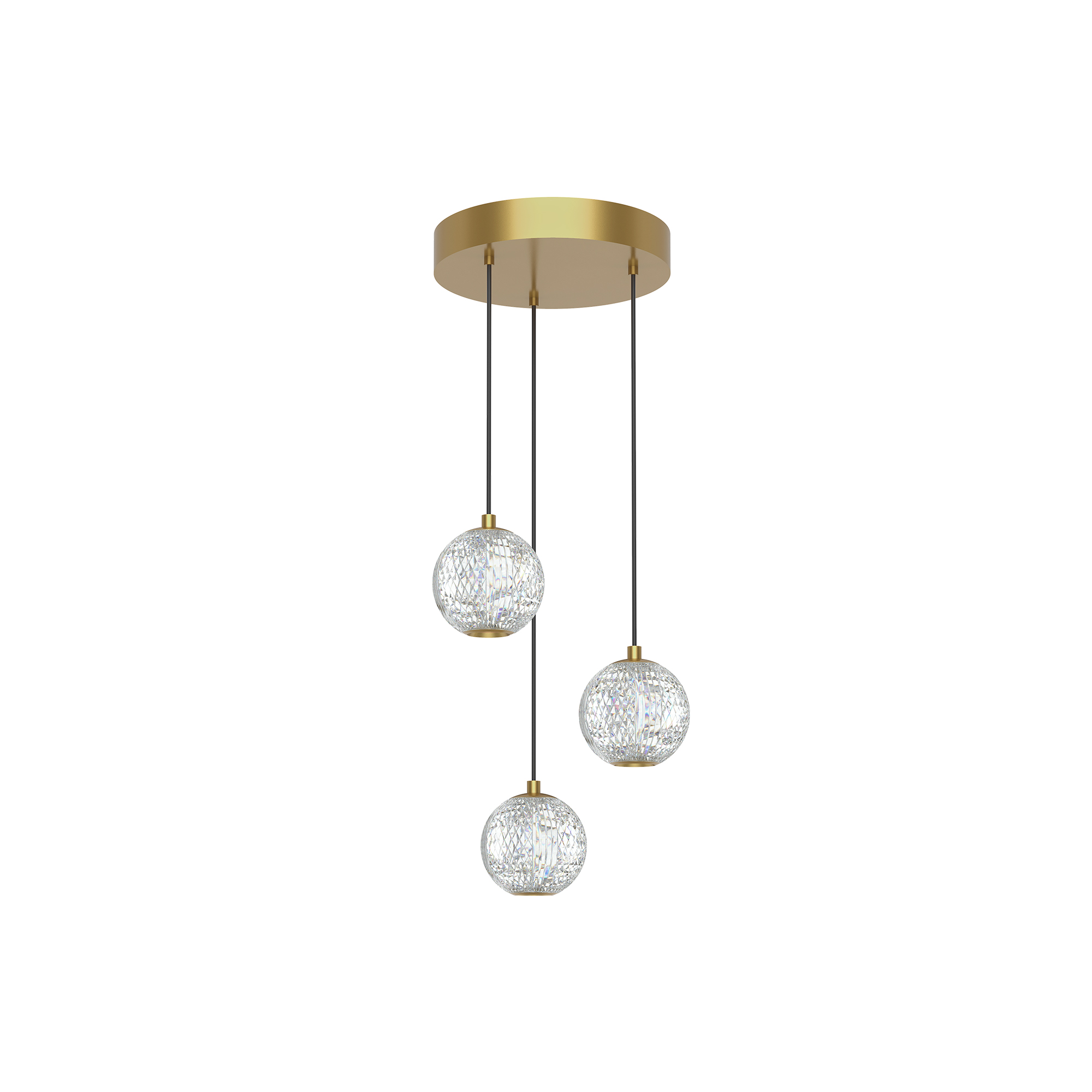 Marni 11-in Natural Brass LED Multi Pendant