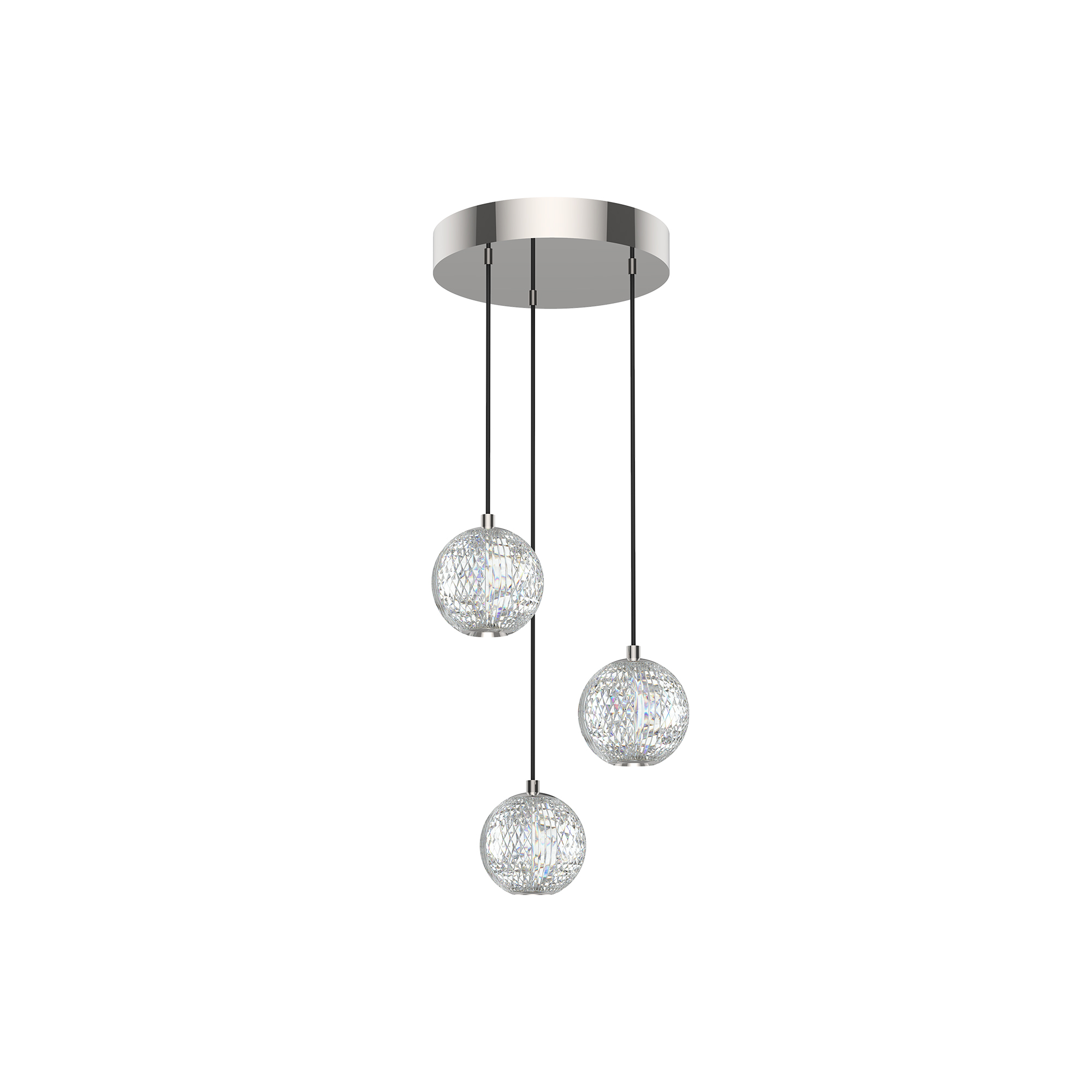 Marni 11-in Polished Nickel LED Multi Pendant