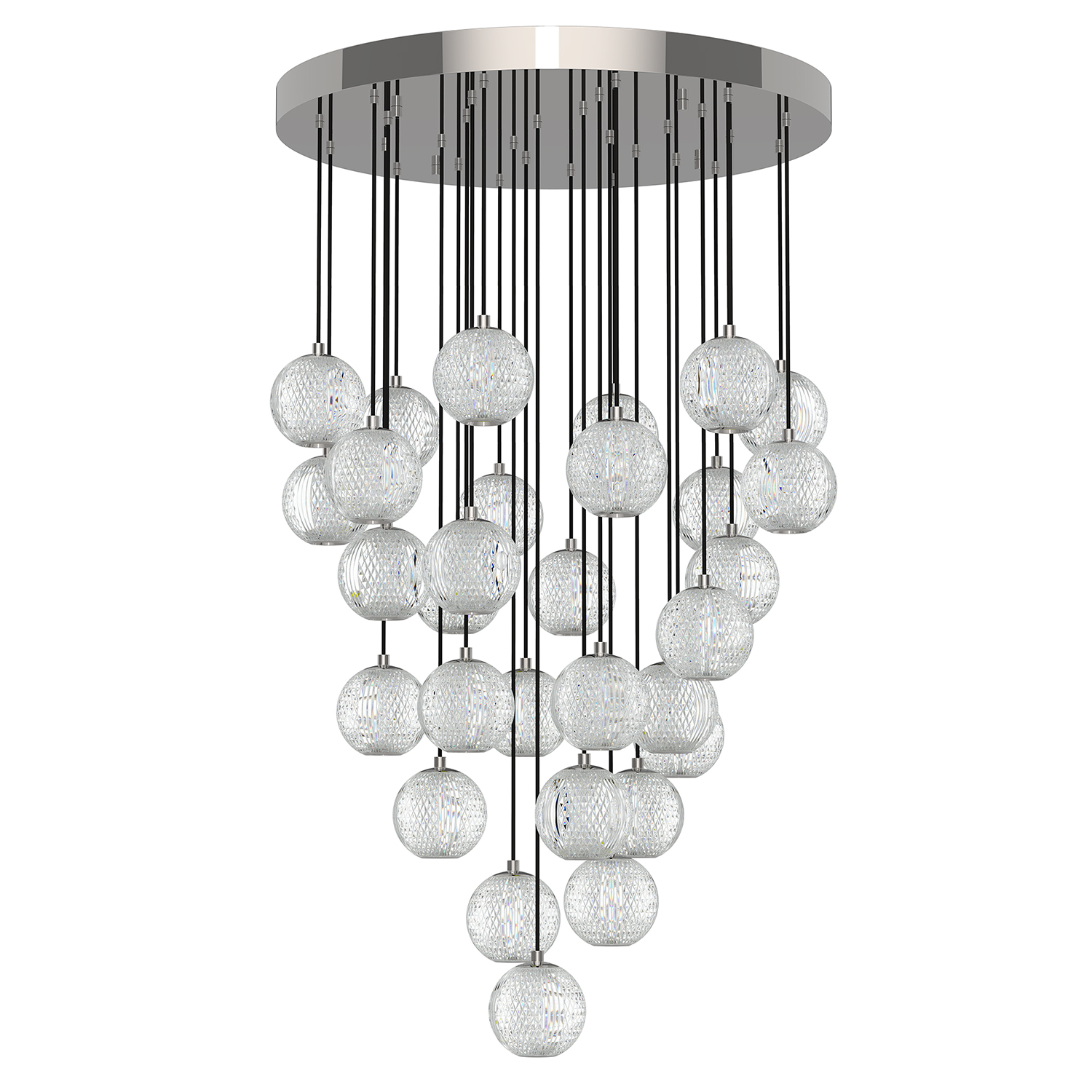 Marni 26-in Polished Nickel LED Multi Pendant