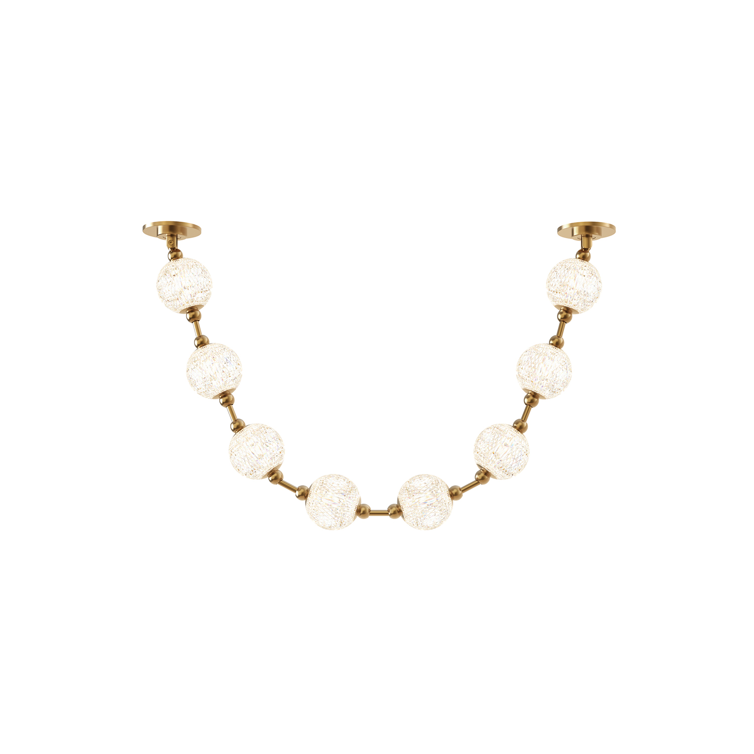 Marni 5-ft Natural Brass LED Pendant