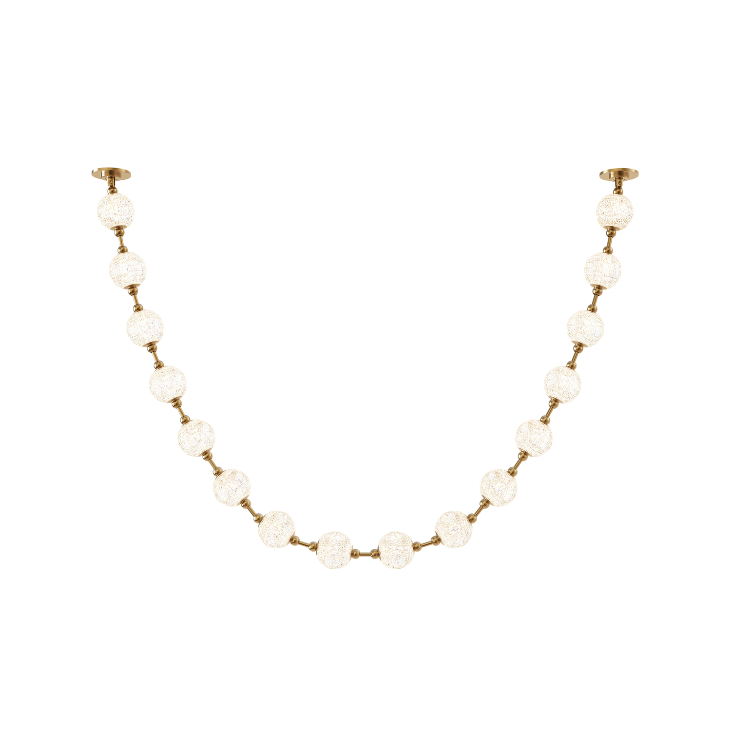 Marni 9.5-ft Natural Brass LED Pendant