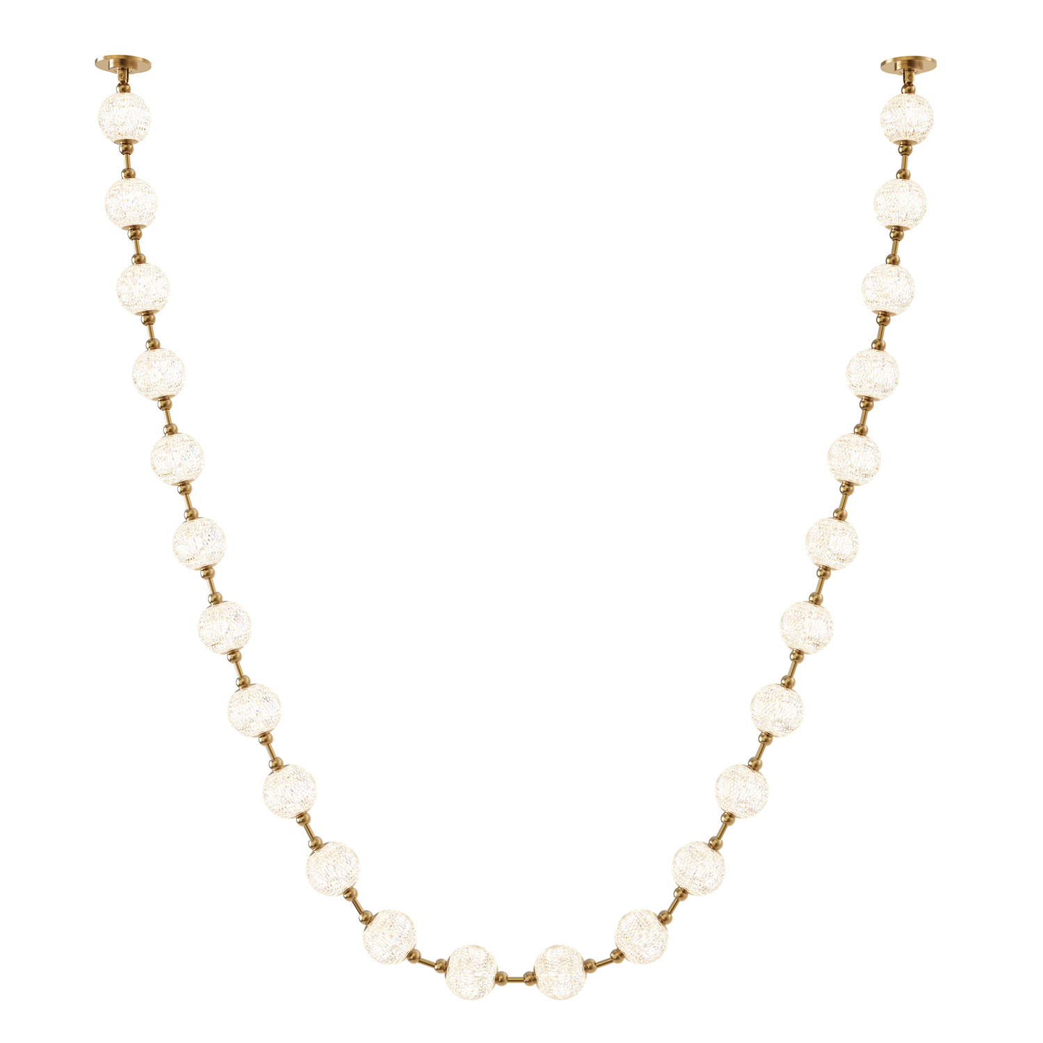 Marni 14-ft Natural Brass LED Pendant