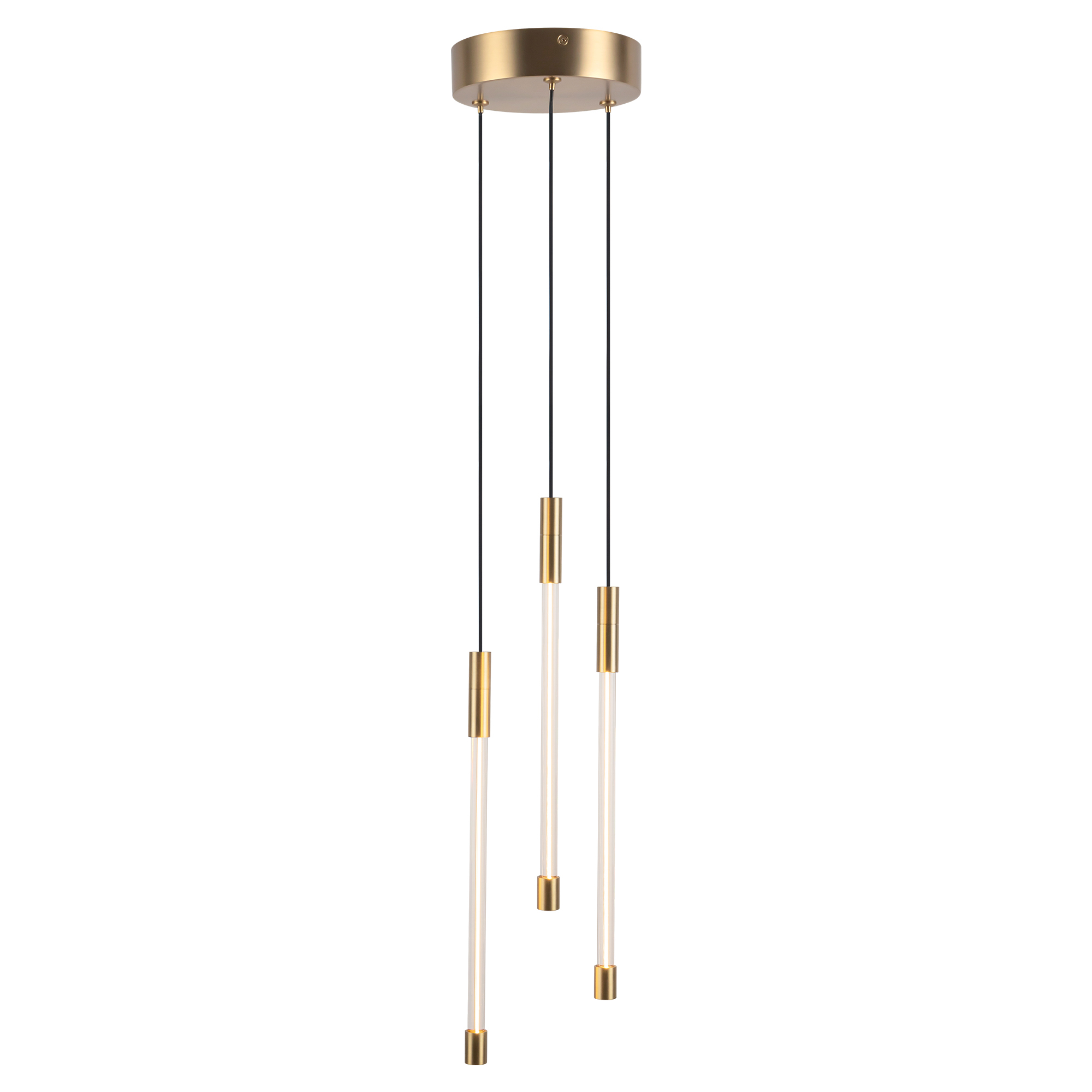 Motif 13-in Brushed Gold LED Multi Pendant