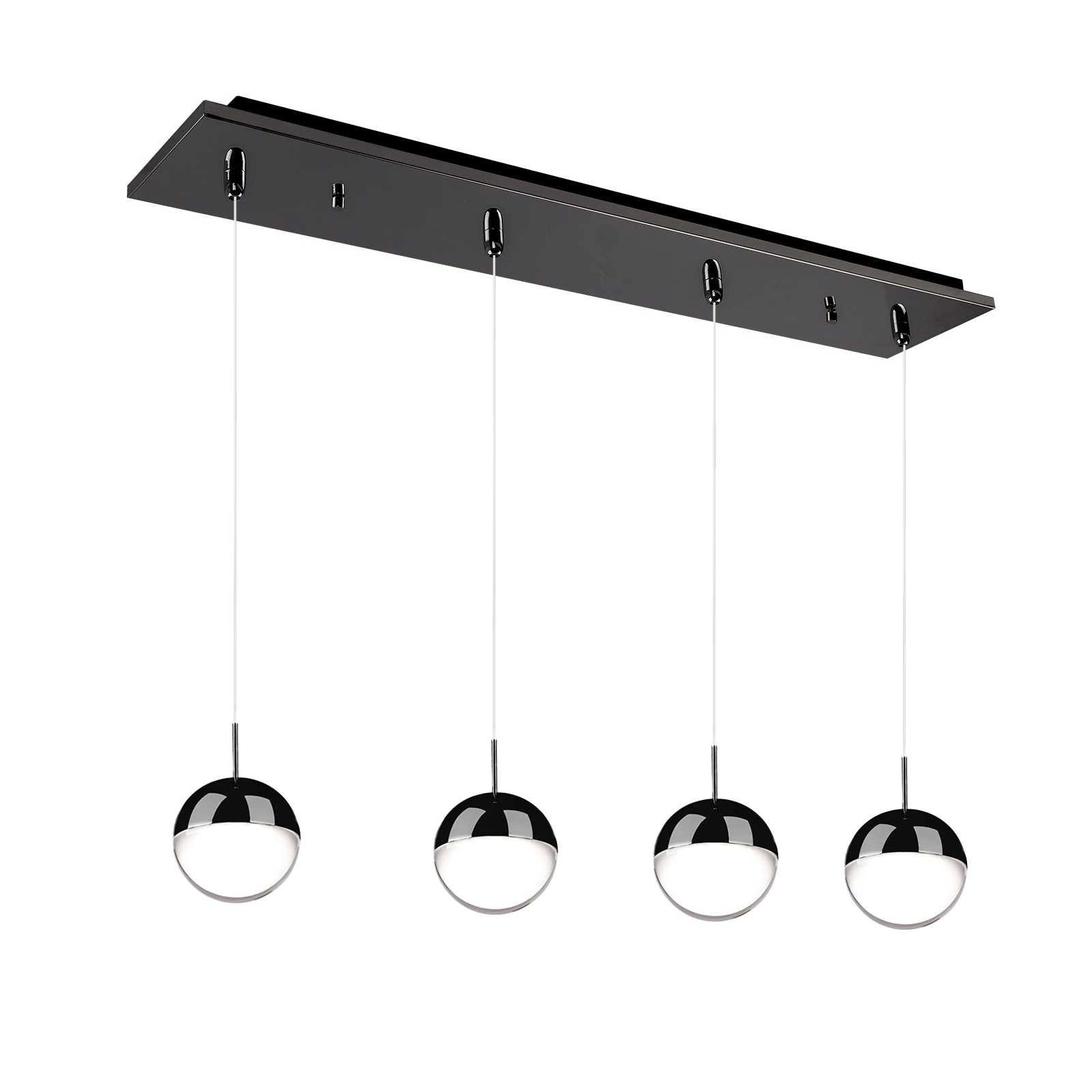 Pluto 25-in Black Chrome 3-Light Multi Pendant
