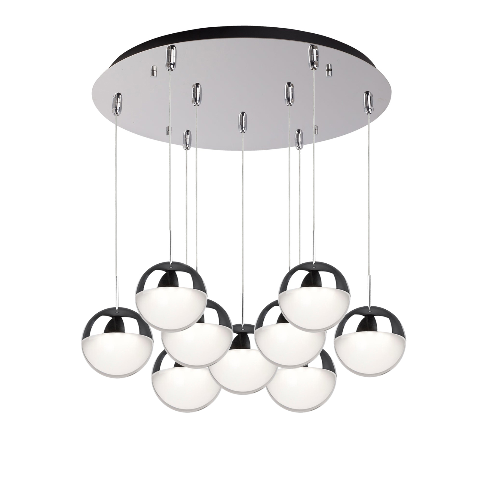 Pluto 18-in Chrome 9-Light Multi Pendant