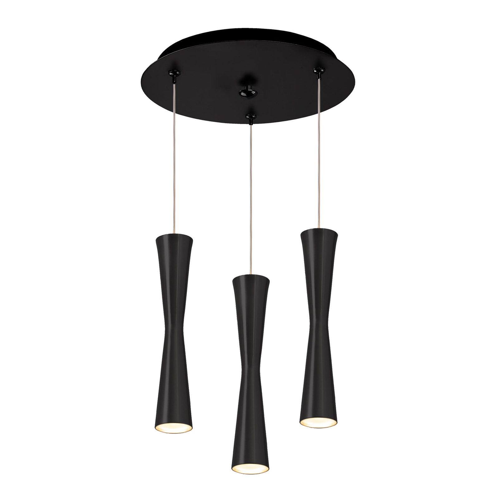 Robson 11-in Black 3-Light Multi Pendant