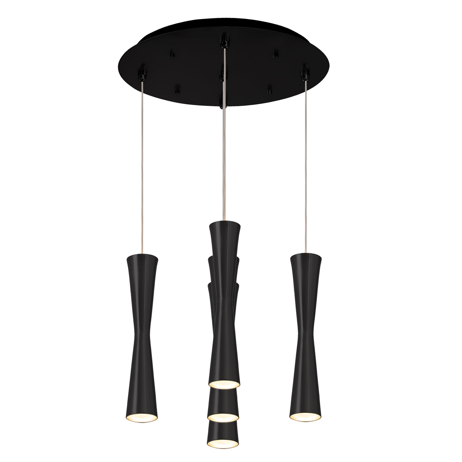 Robson 14-in Black 5-Light Multi Pendant