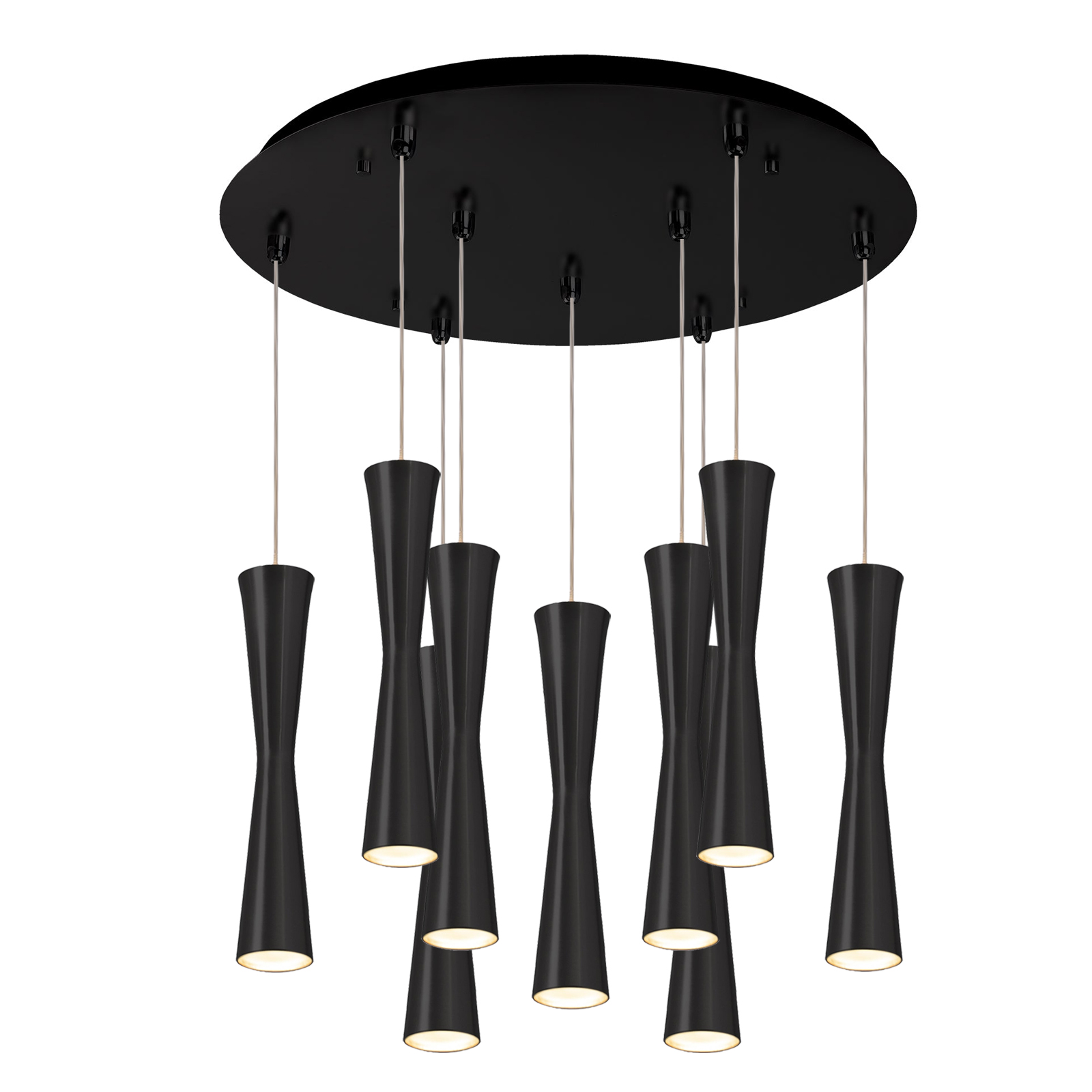 Robson 18-in Black 9-Light Multi Pendant