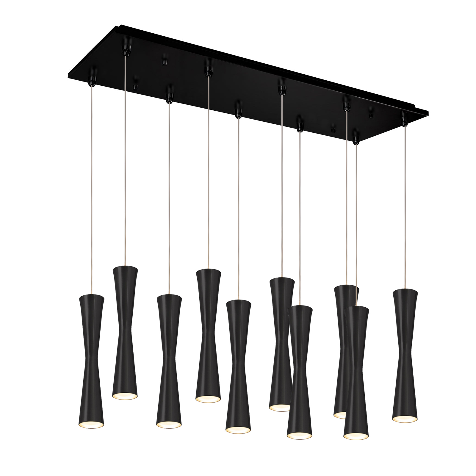 Robson 27-in Black 10-Light Multi Pendant