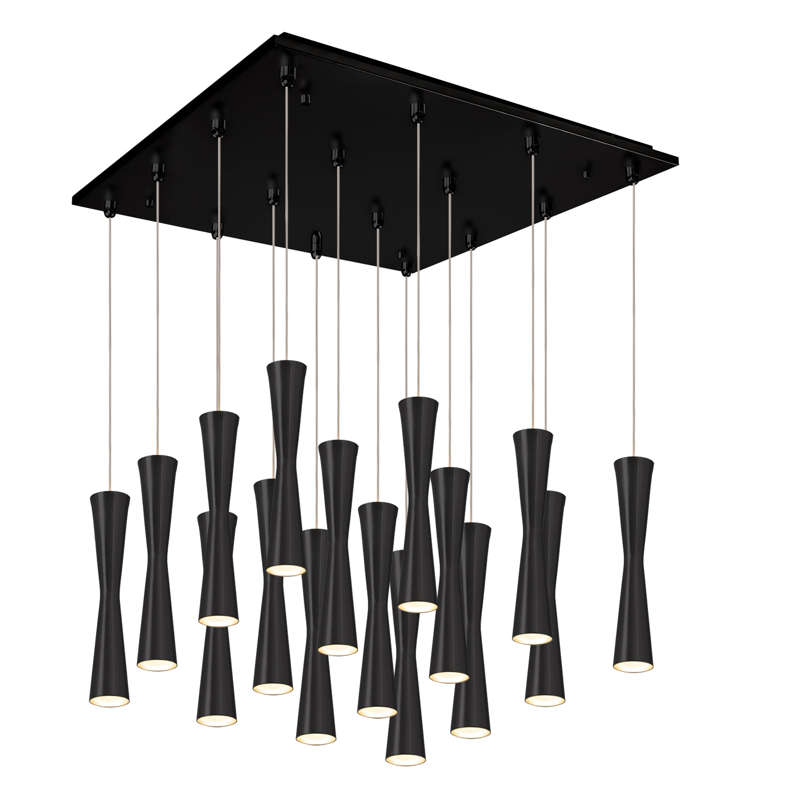 Robson 19-in Black 16-Light Multi Pendant