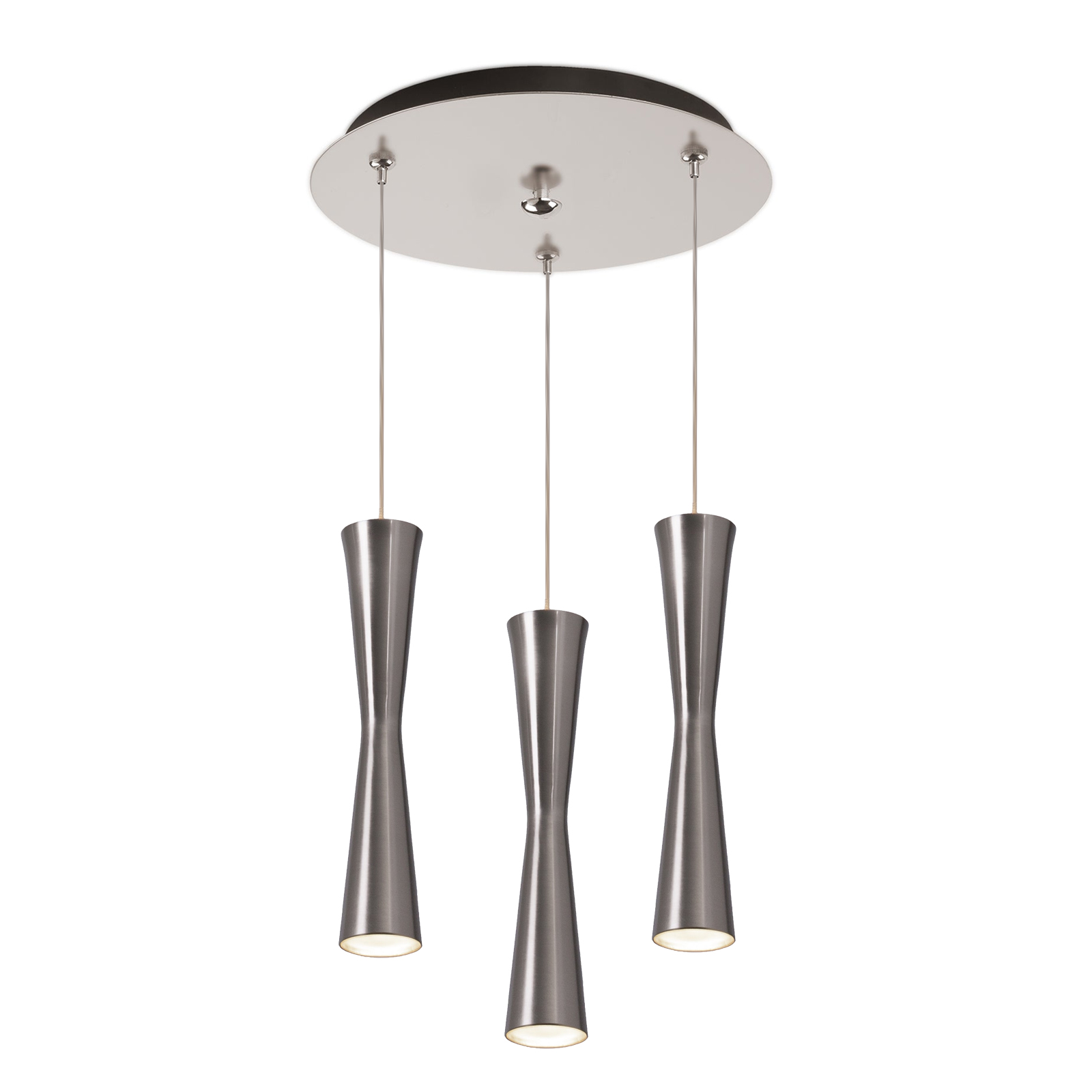 Robson 11-in Brushed Nickel 3-Light Multi Pendant