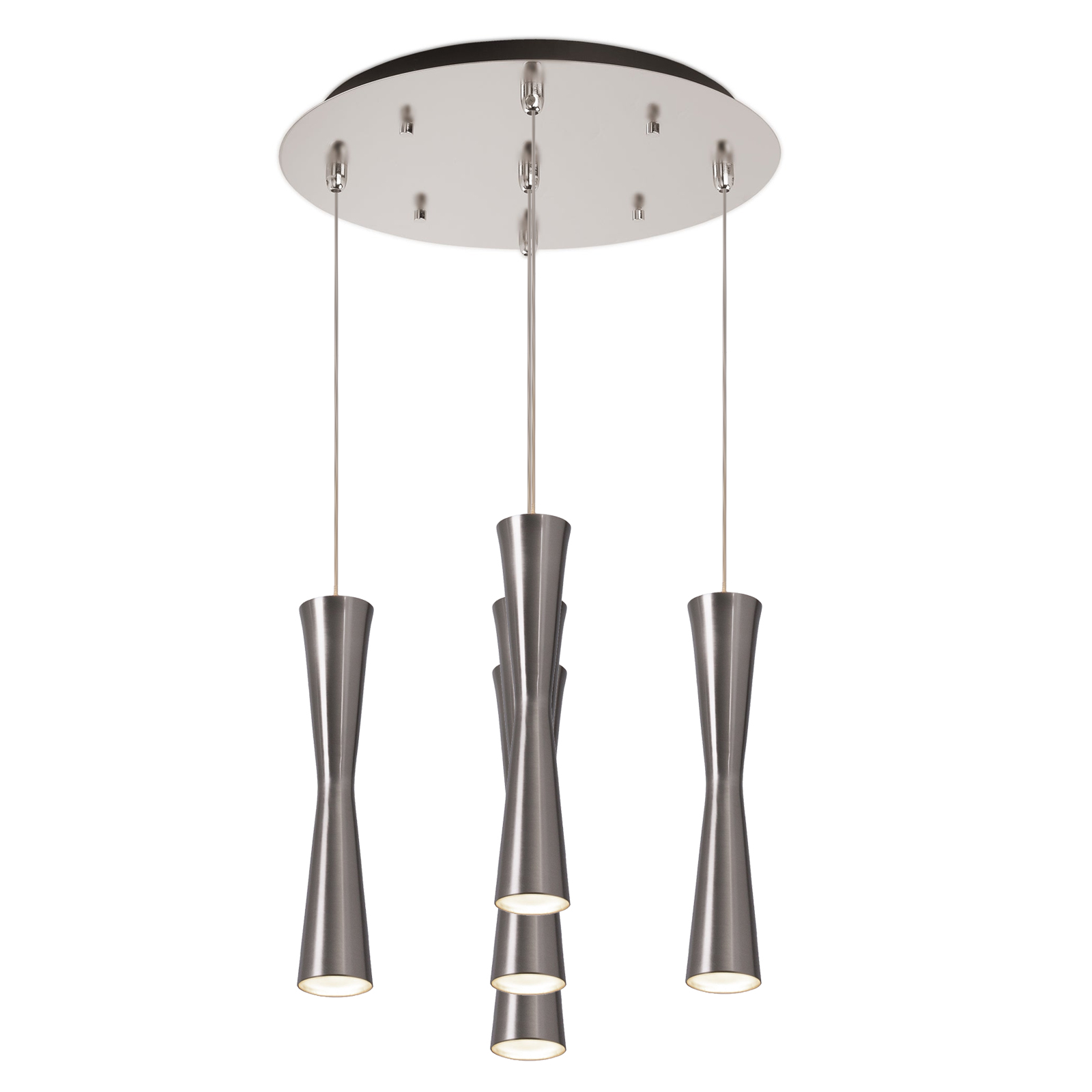 Robson 14-in Brushed Nickel 5-Light Multi Pendant