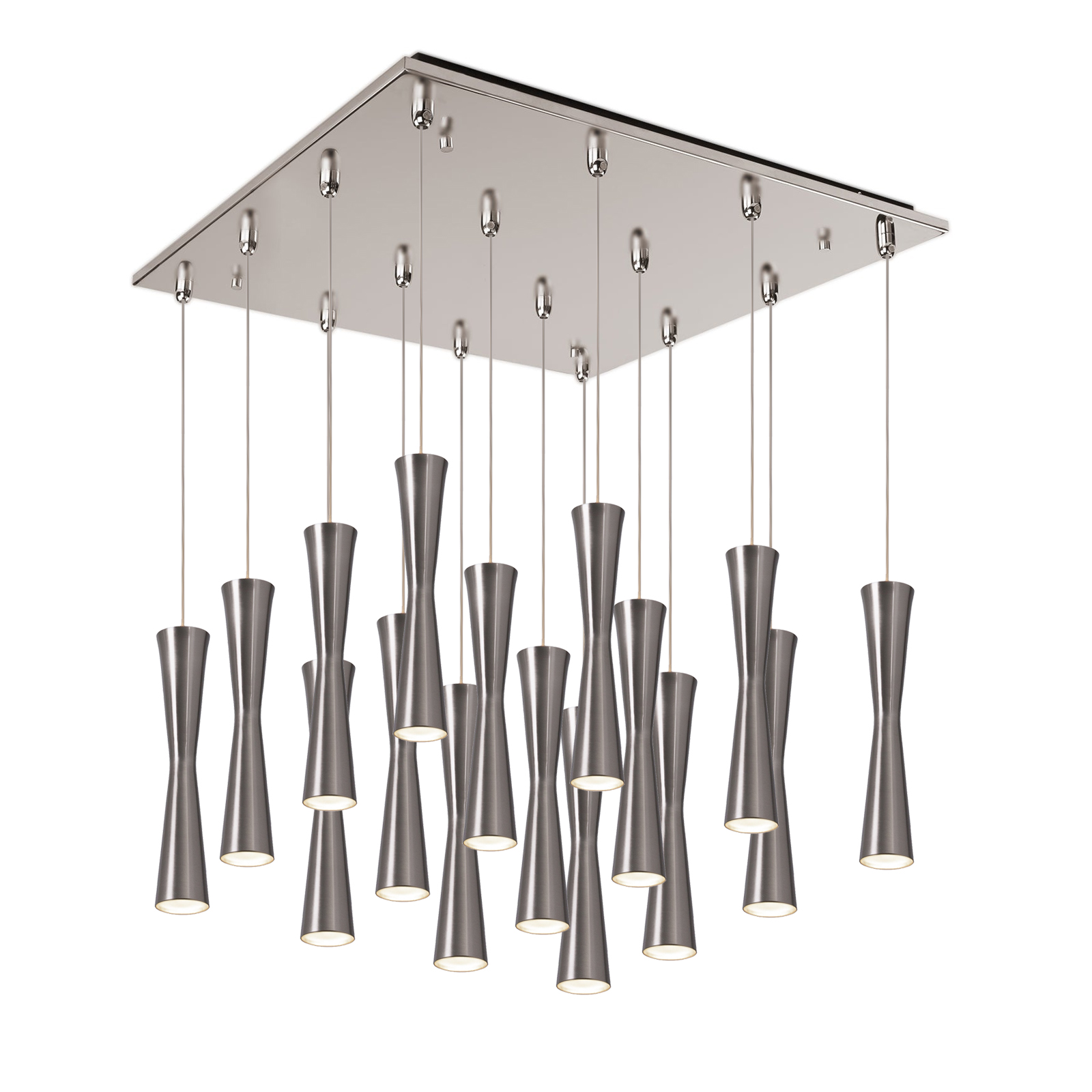 Robson 19-in Brushed Nickel 16-Light Multi Pendant