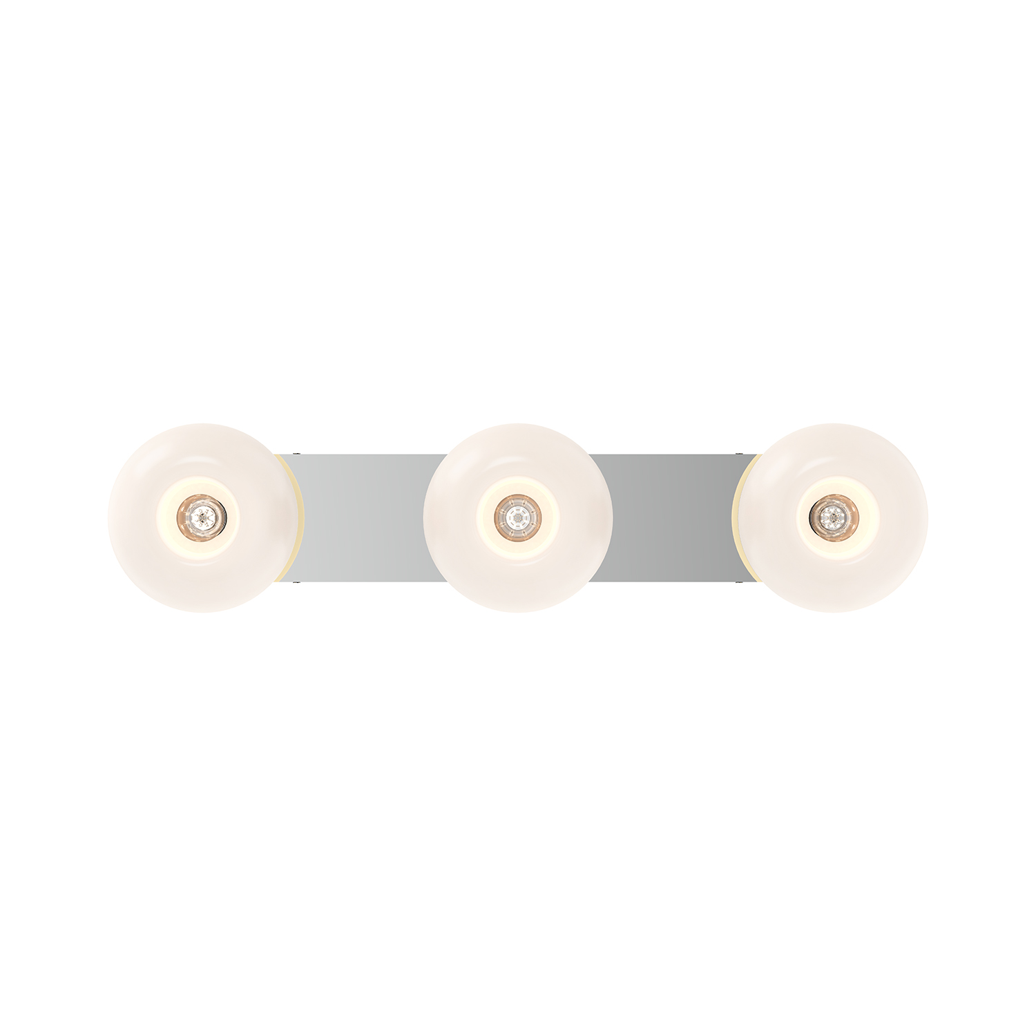 Samar 32-in Chrome/Opal Glass 3 Lights Vanity